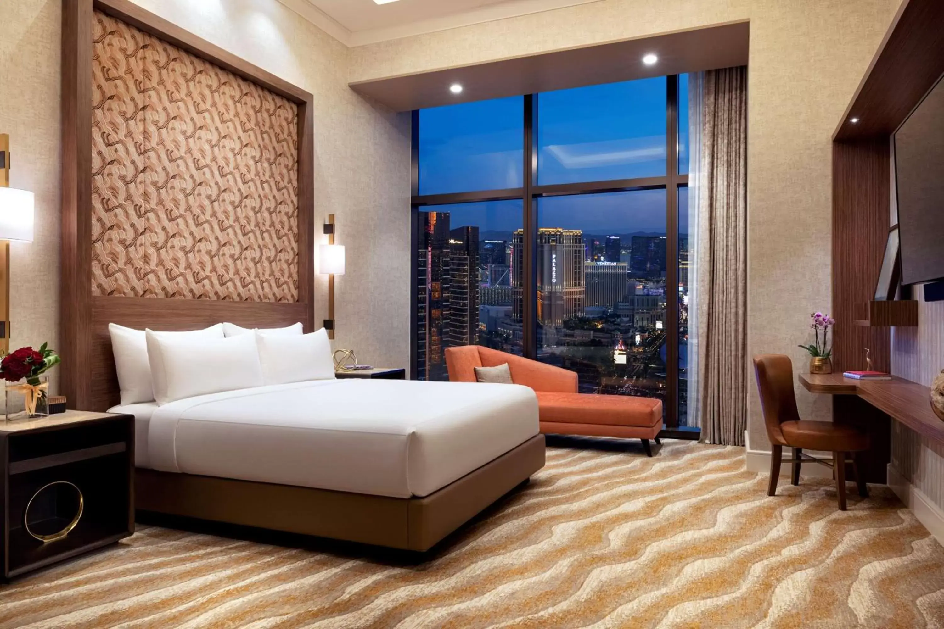 Bedroom in Crockfords Las Vegas, LXR Hotels & Resorts at Resorts World