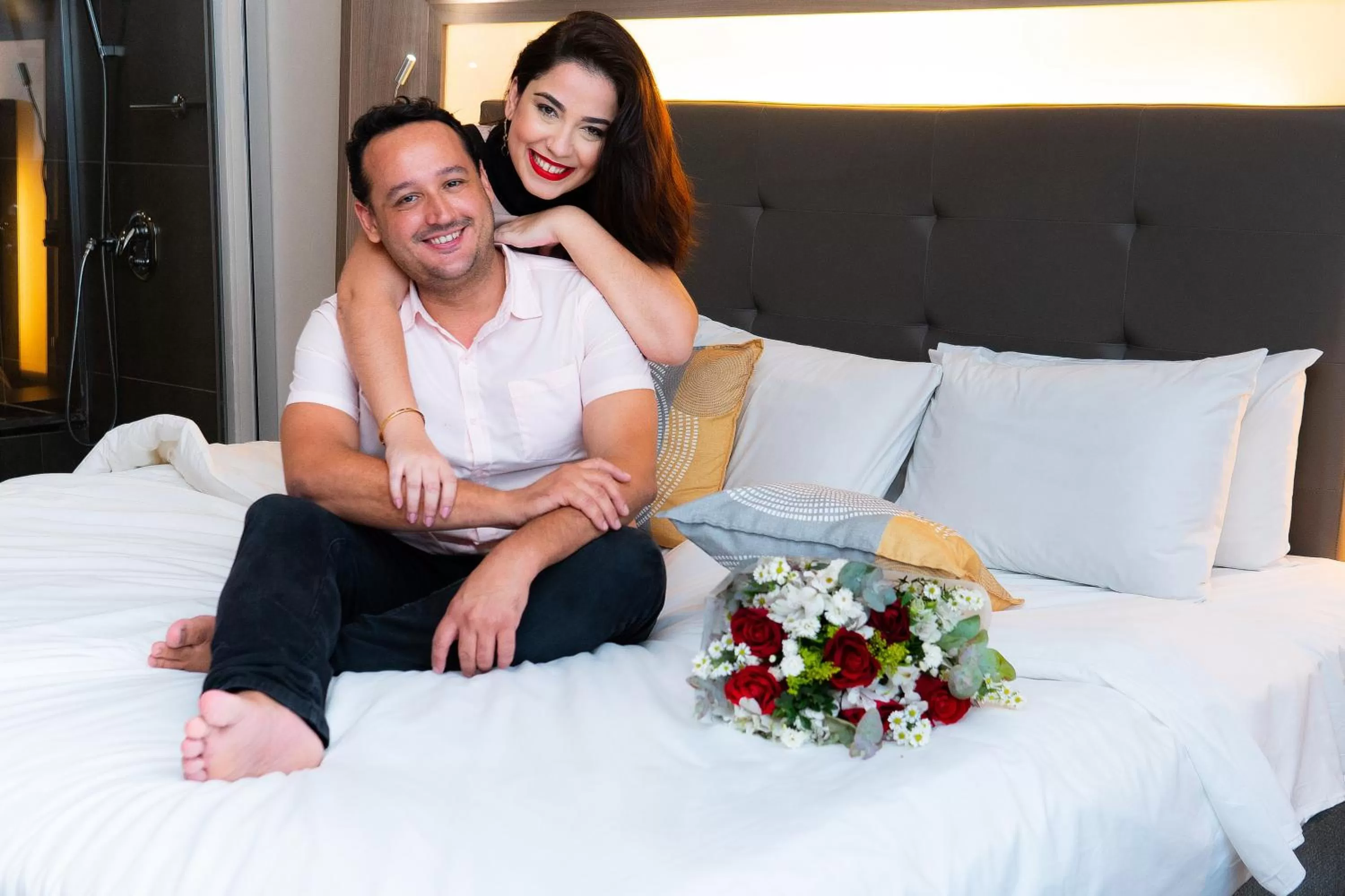 Bed in Novotel Santos Gonzaga