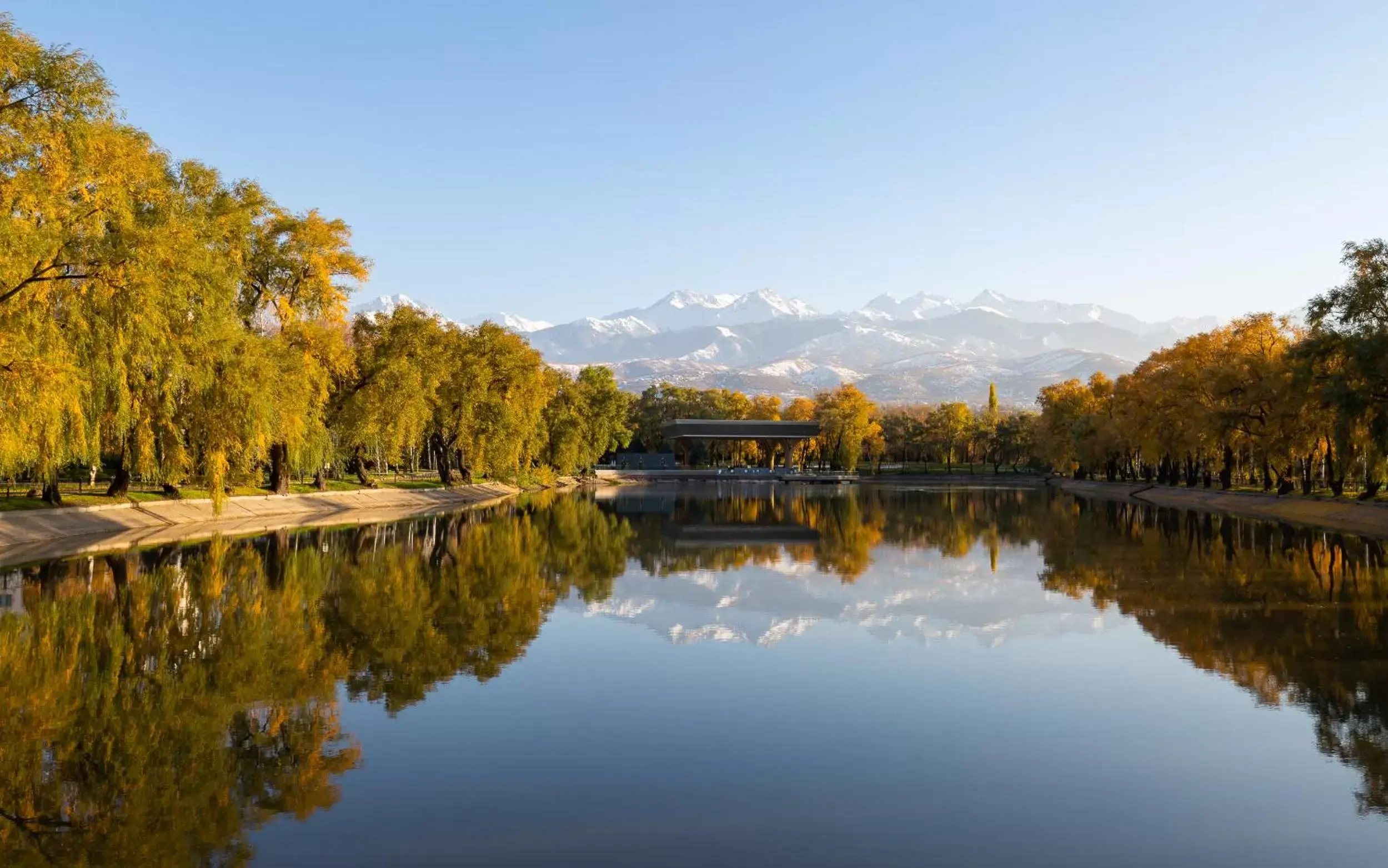 Lake view in Swissôtel Wellness Resort Alatau Almaty