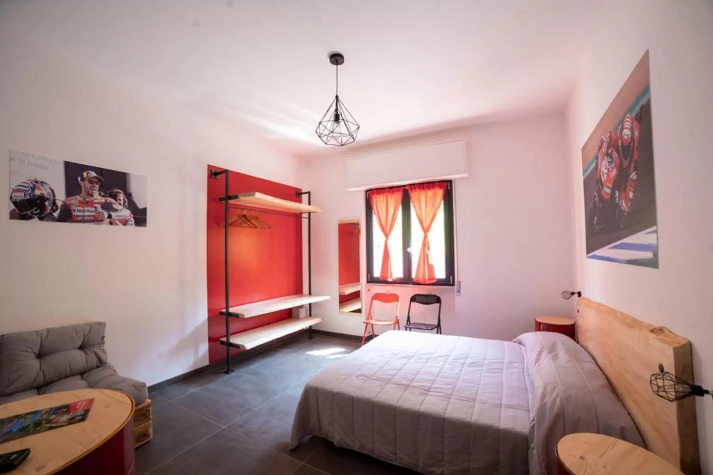 Bedroom in Italian Piston House Sport Moto Rent