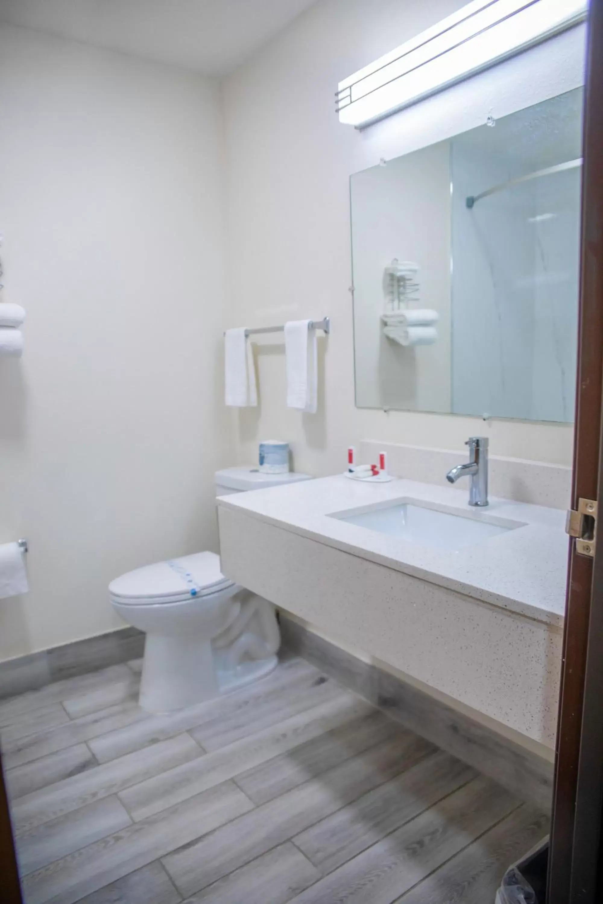 Bathroom in Super 8 by Wyndham Mountain Home