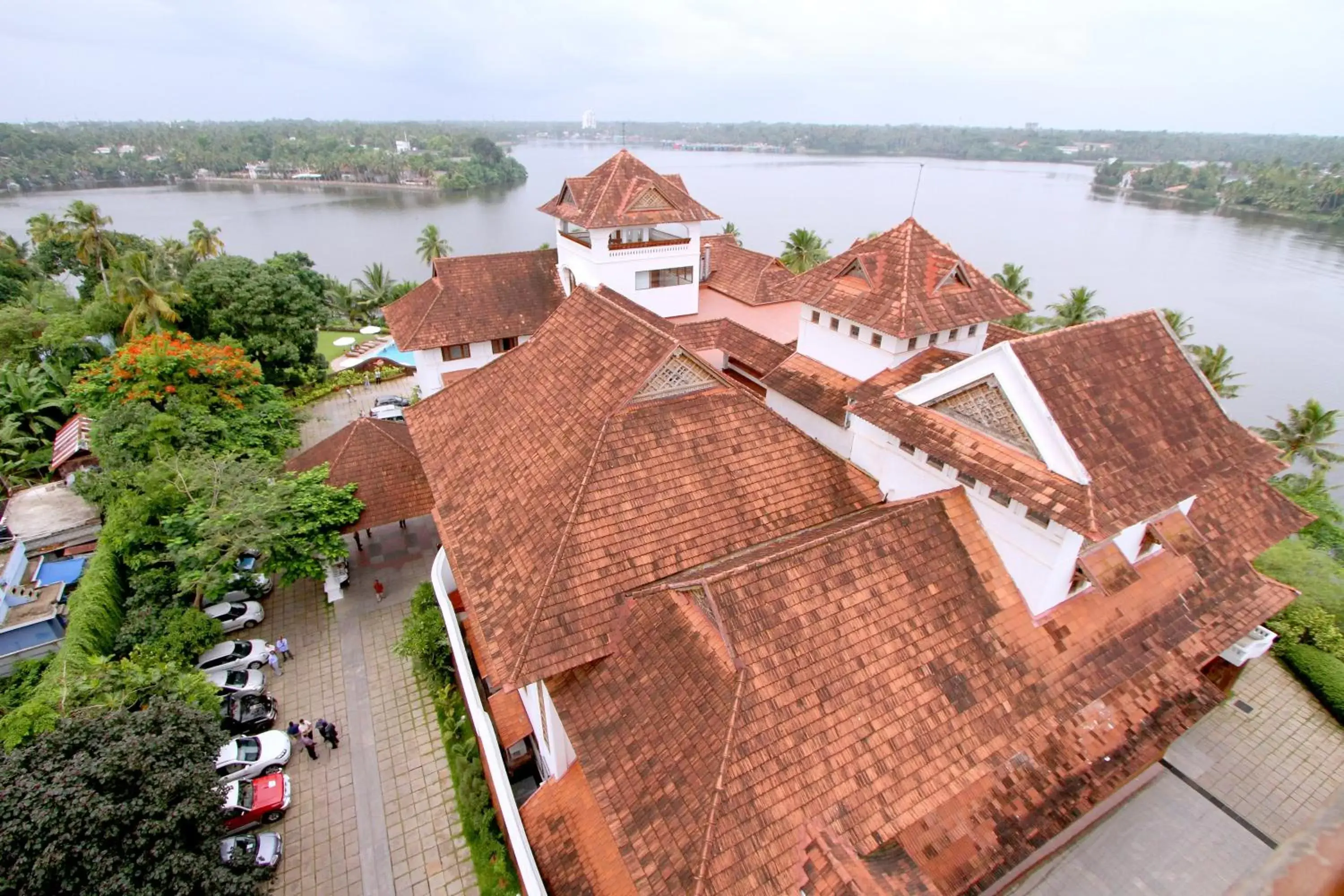 Facade/entrance, Bird's-eye View in The Leela Ashtamudi, A Raviz Hotel