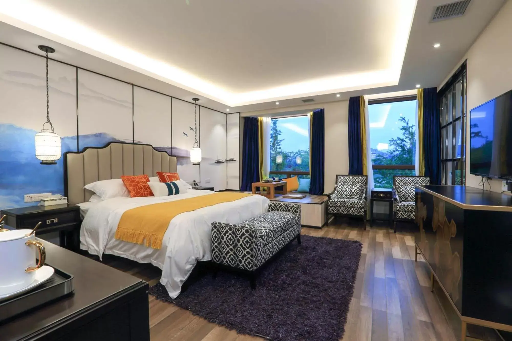 Superior Double Room with River View in Li River Resort Villa Hotel Superior Double Room with River View in Li River Resort Villa Hotel