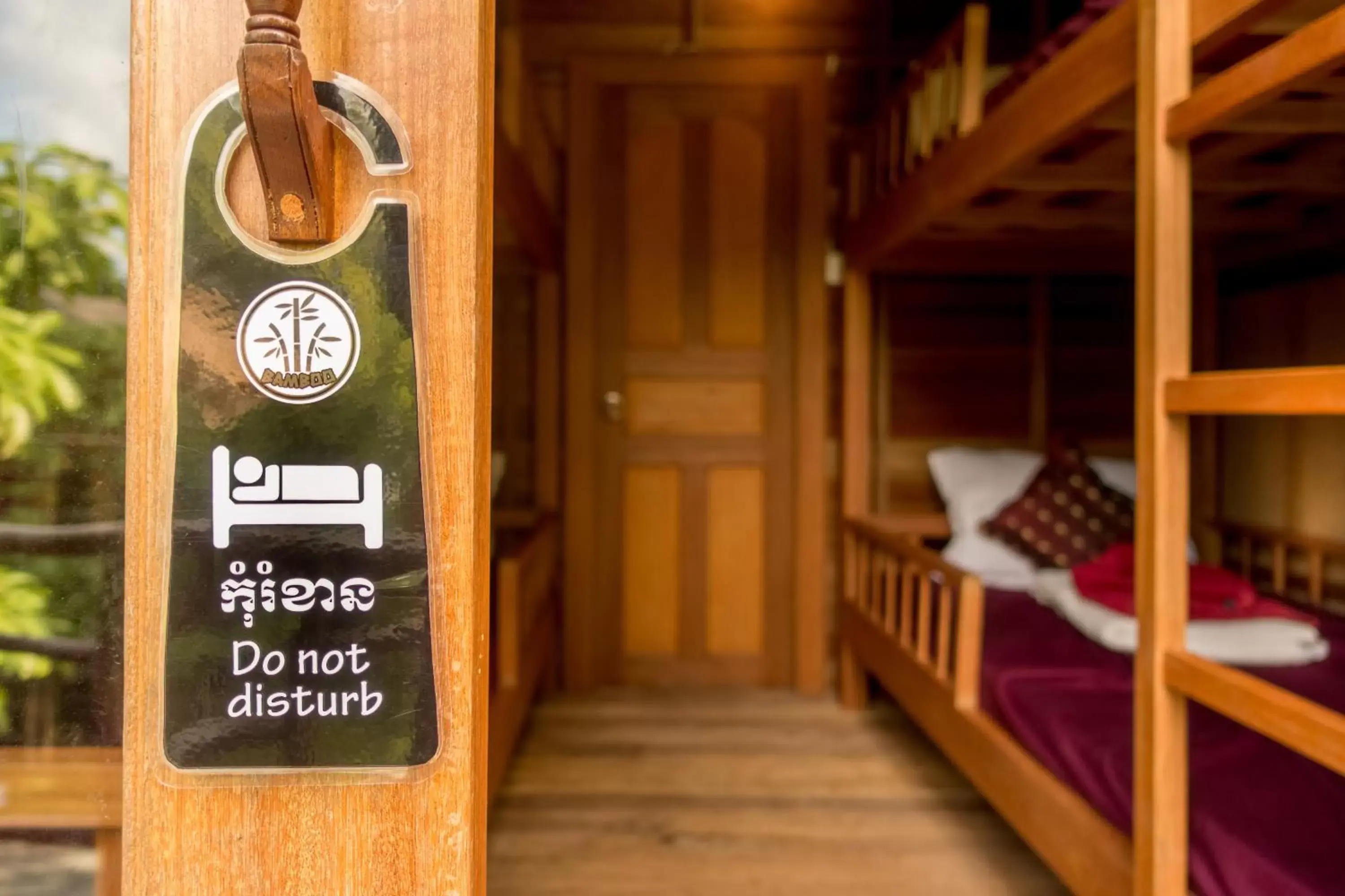 bunk bed in Bamboo Bungalow