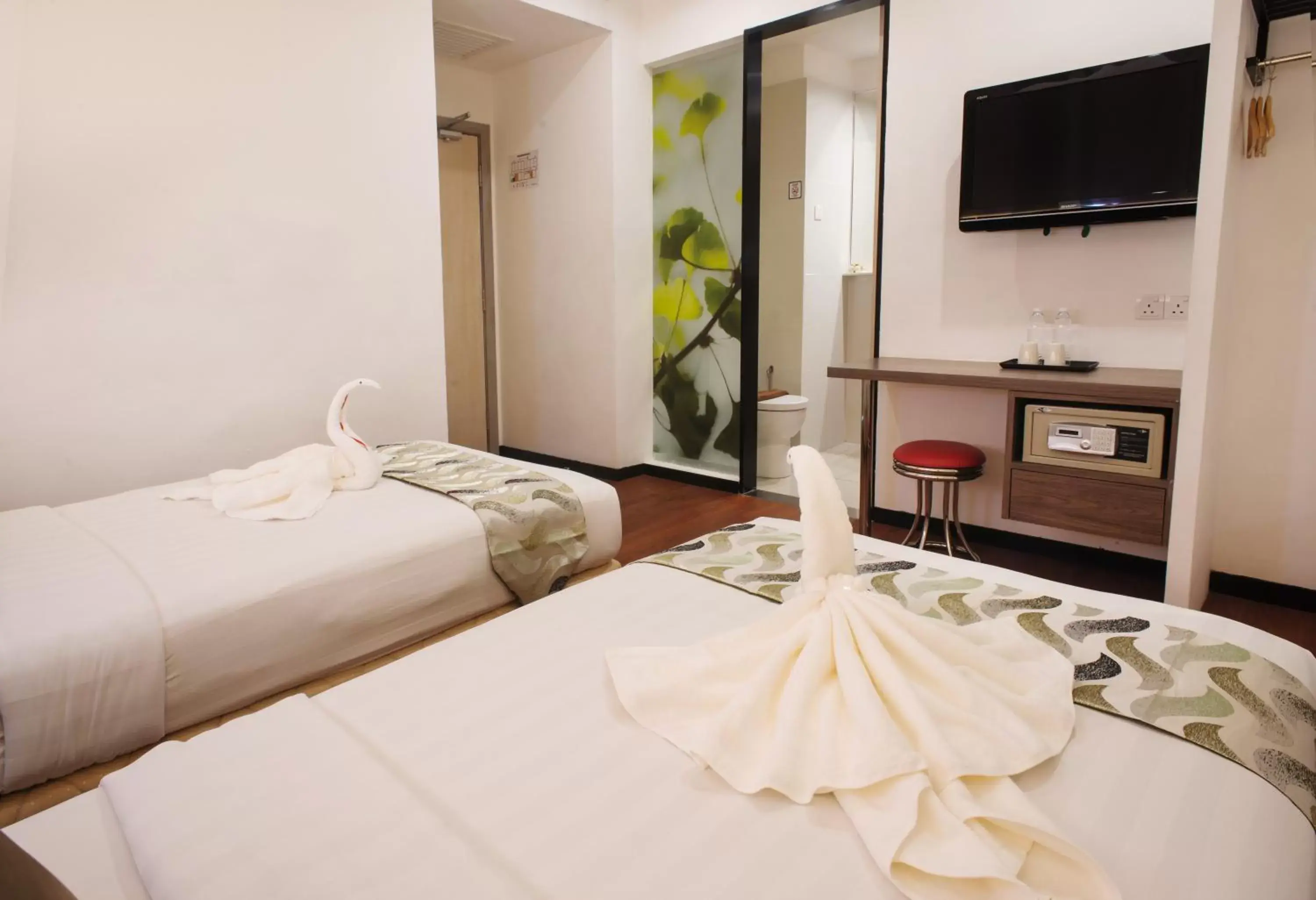 Bed in HelicoNia Hotel