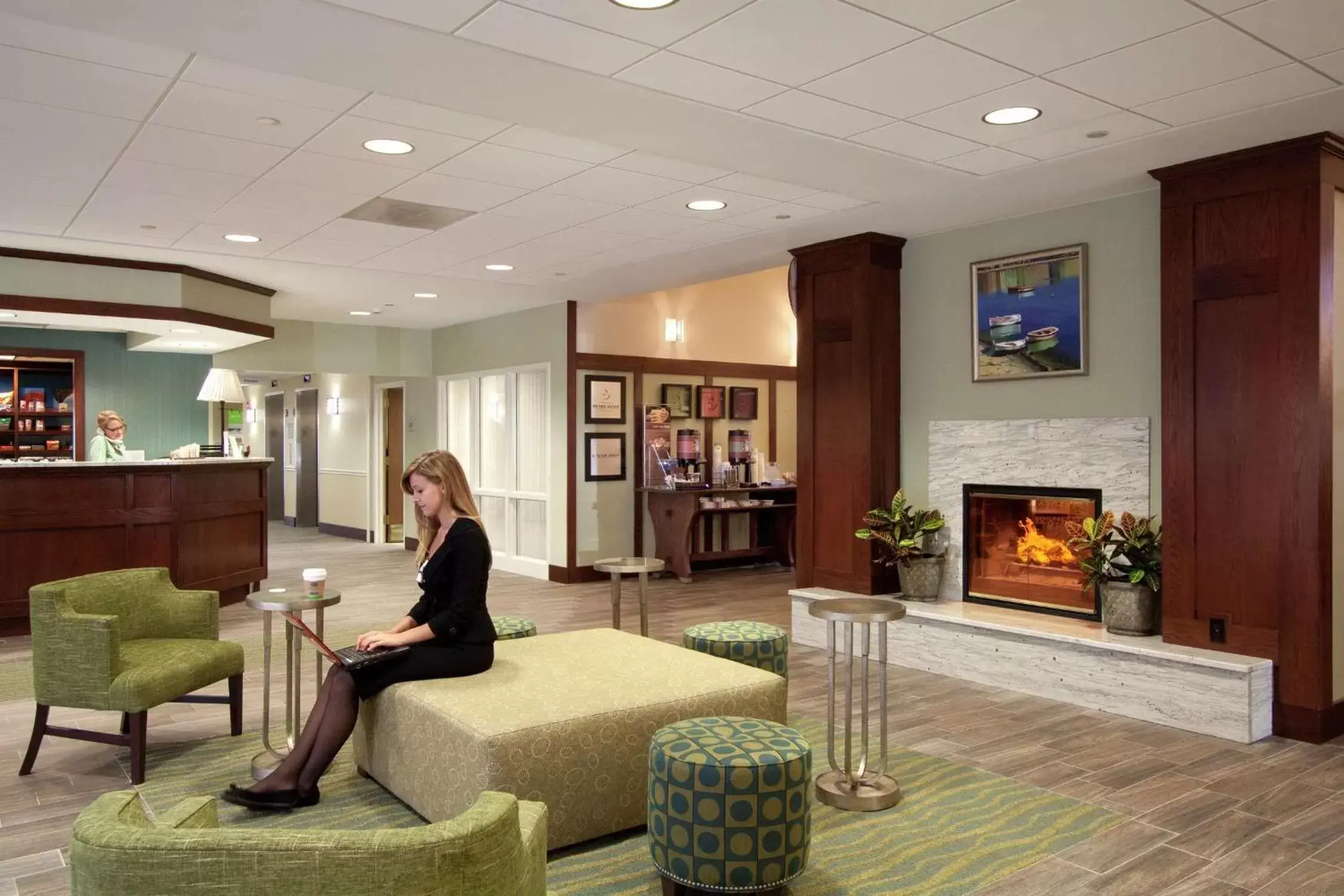 Lobby or reception, Lobby/Reception in Hampton Inn & Suites Providence-Warwick Airport
