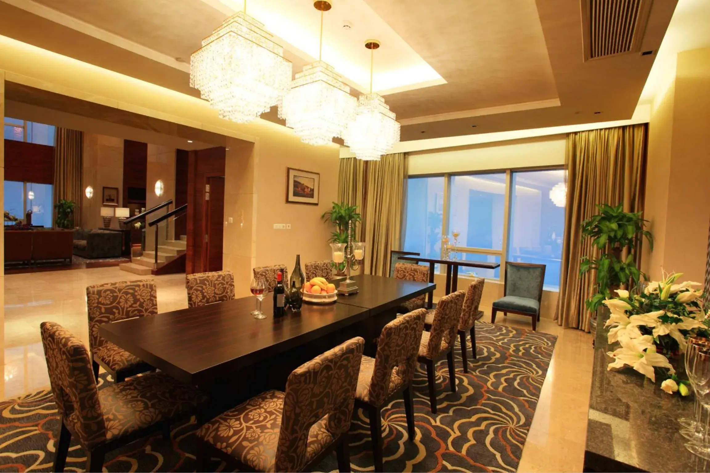 Dining area in HJ International Hotel