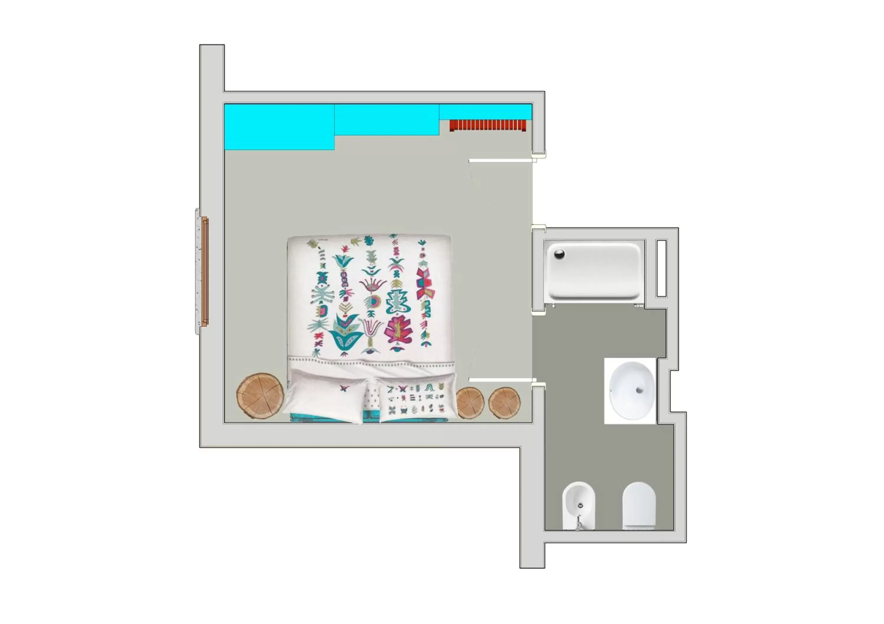 Photo of the whole room, Floor Plan in Art B&B Design