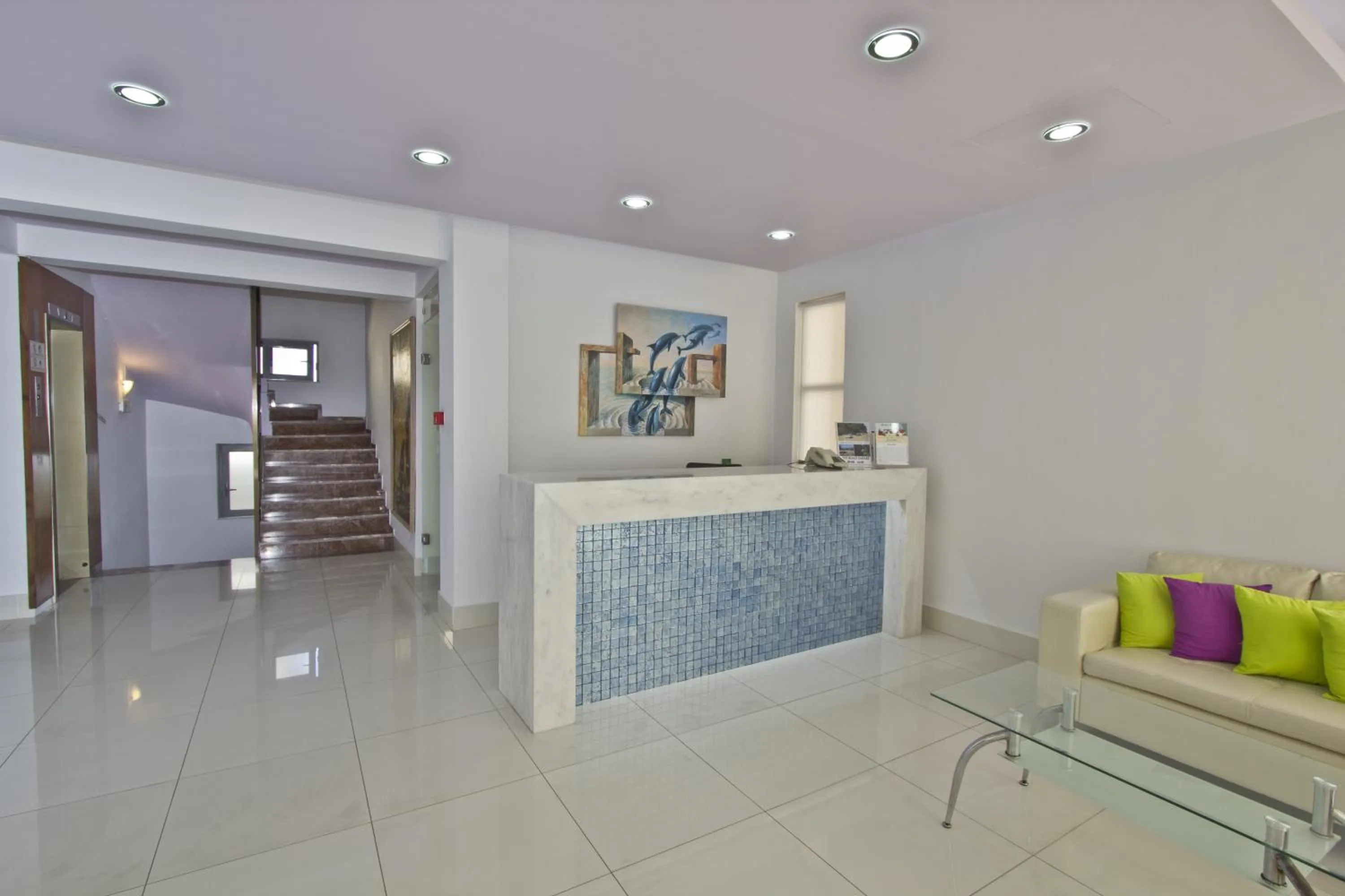 Lobby or reception in Nafsika Hotel