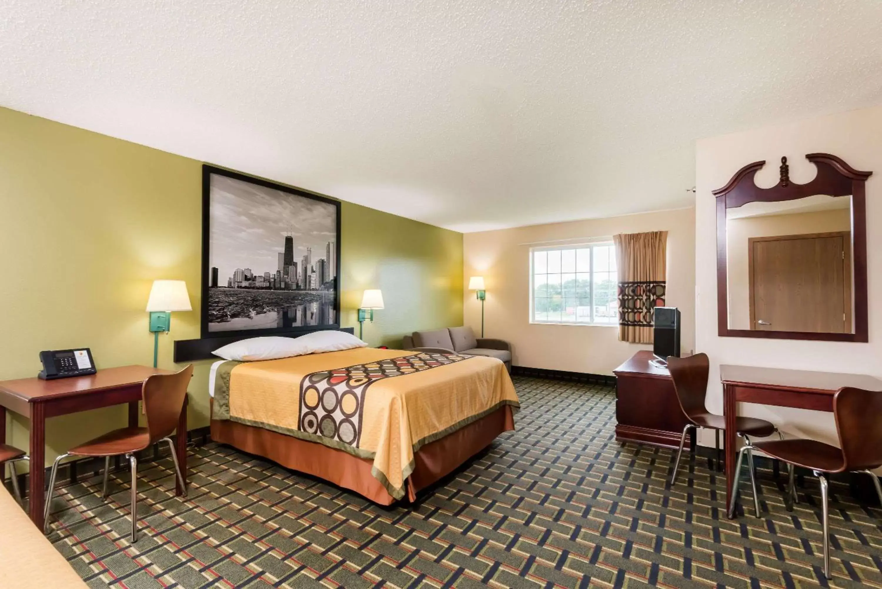 Photo of the whole room, Bed in Super 8 by Wyndham Mt. Carmel IL