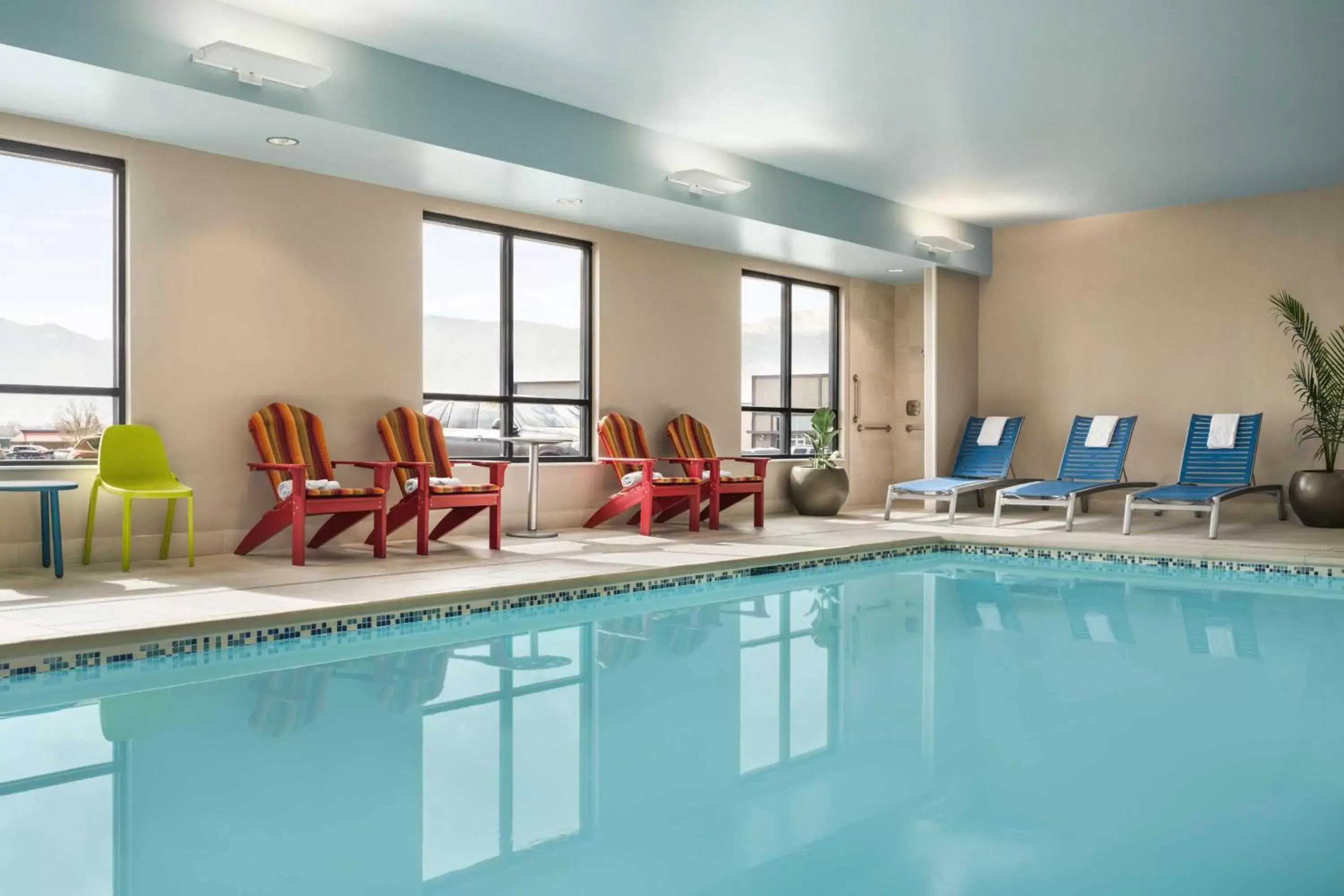 Pool view, Swimming Pool in Home2 Suites By Hilton Colorado Springs I-25 Central