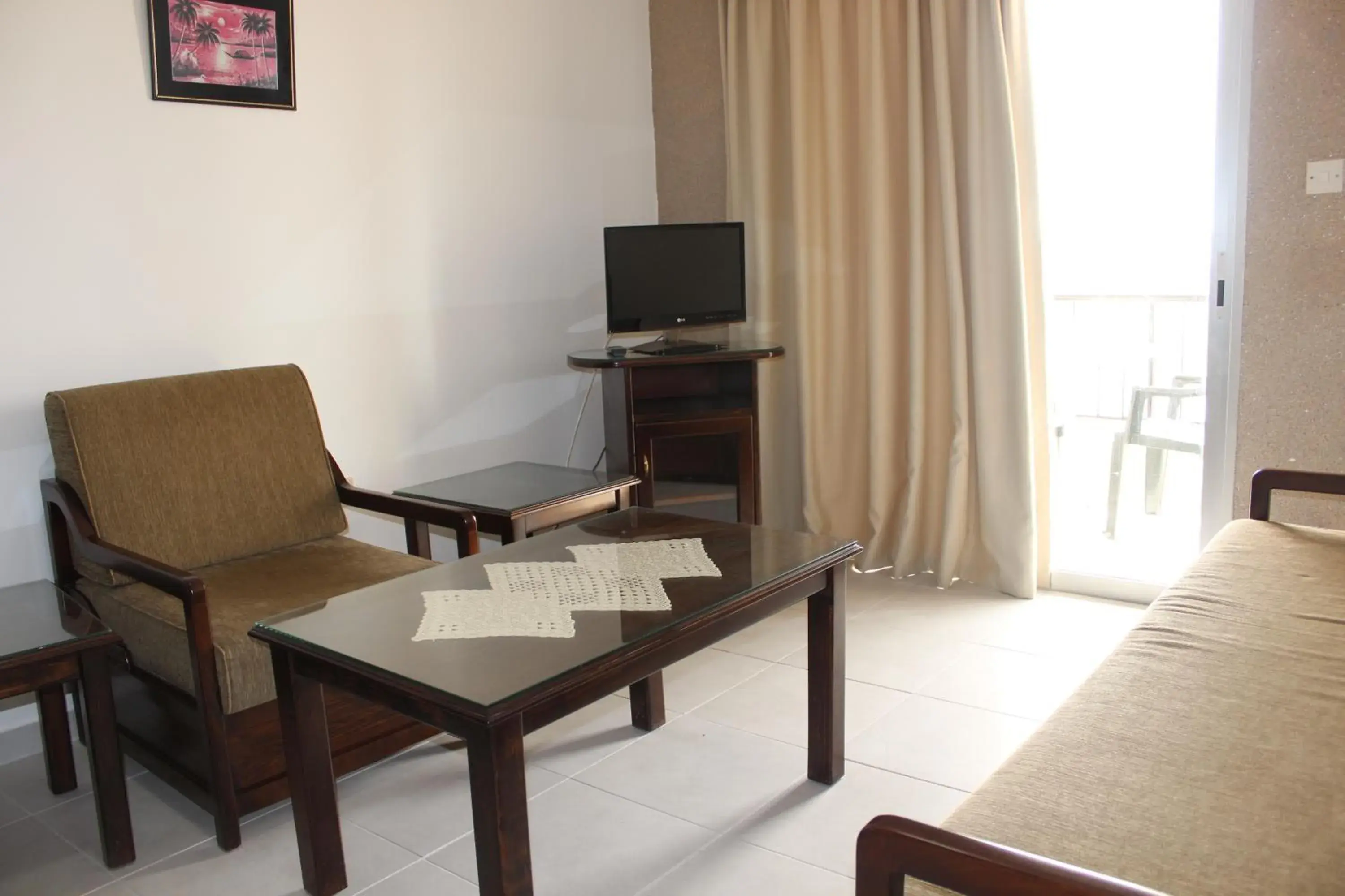 Living room, Seating Area in Petsas Apartments