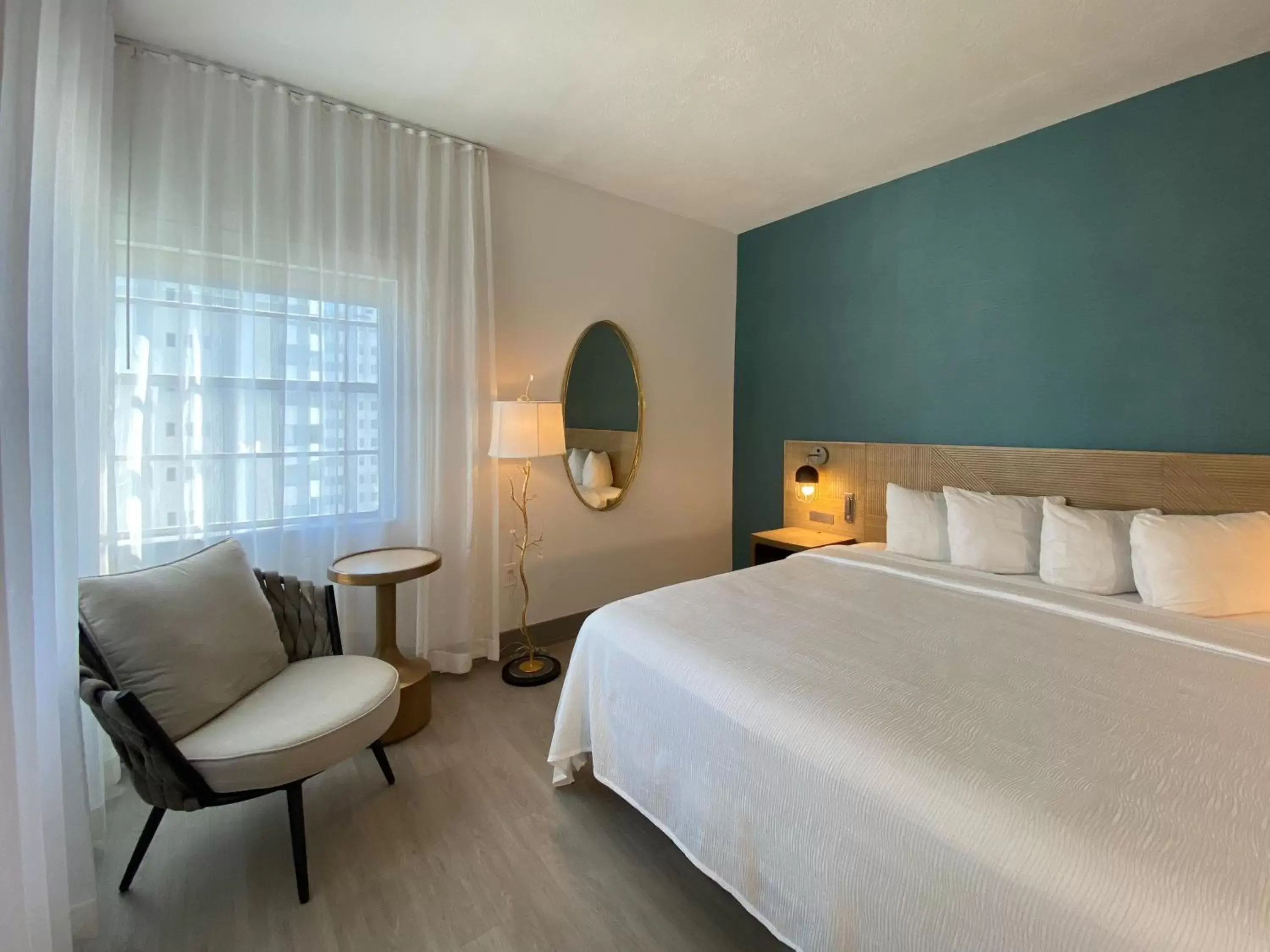 Bed in Marseilles Beachfront Hotel