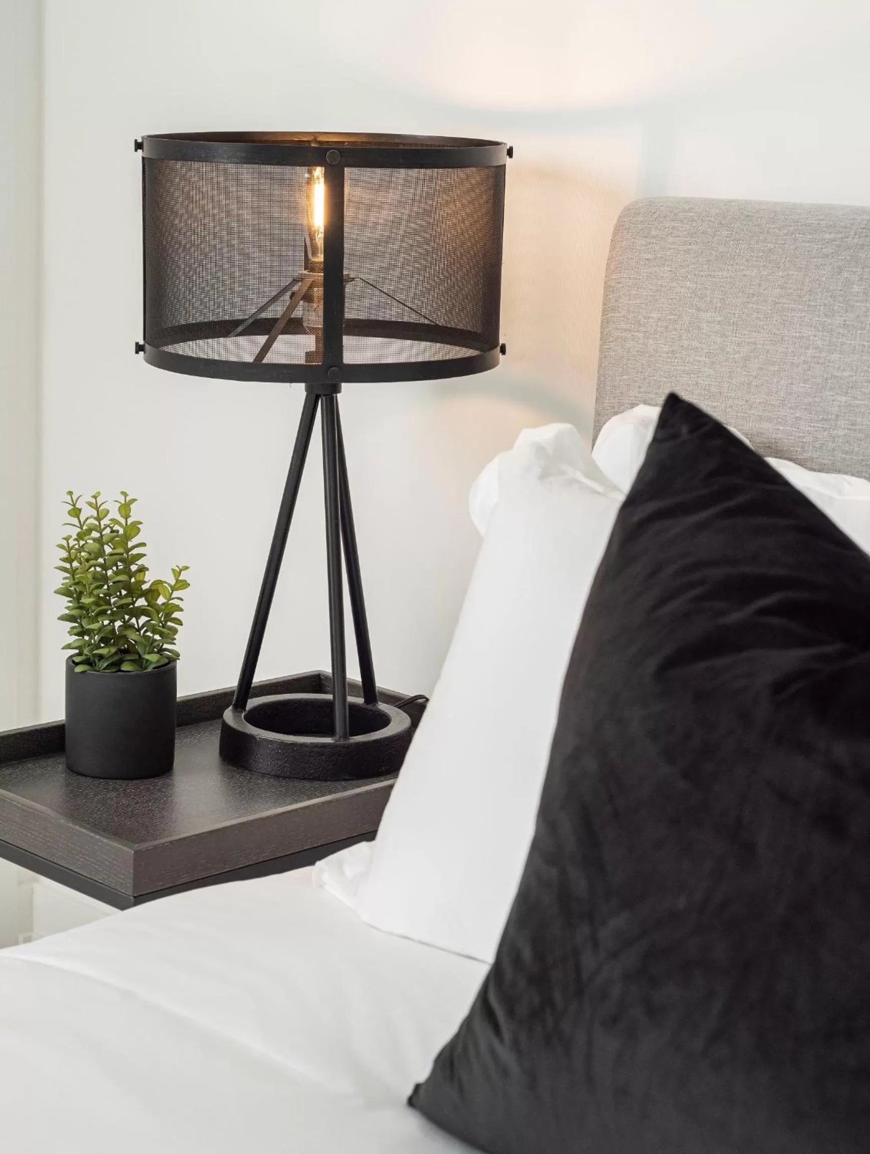 Bed in Muskoka Bay Resort