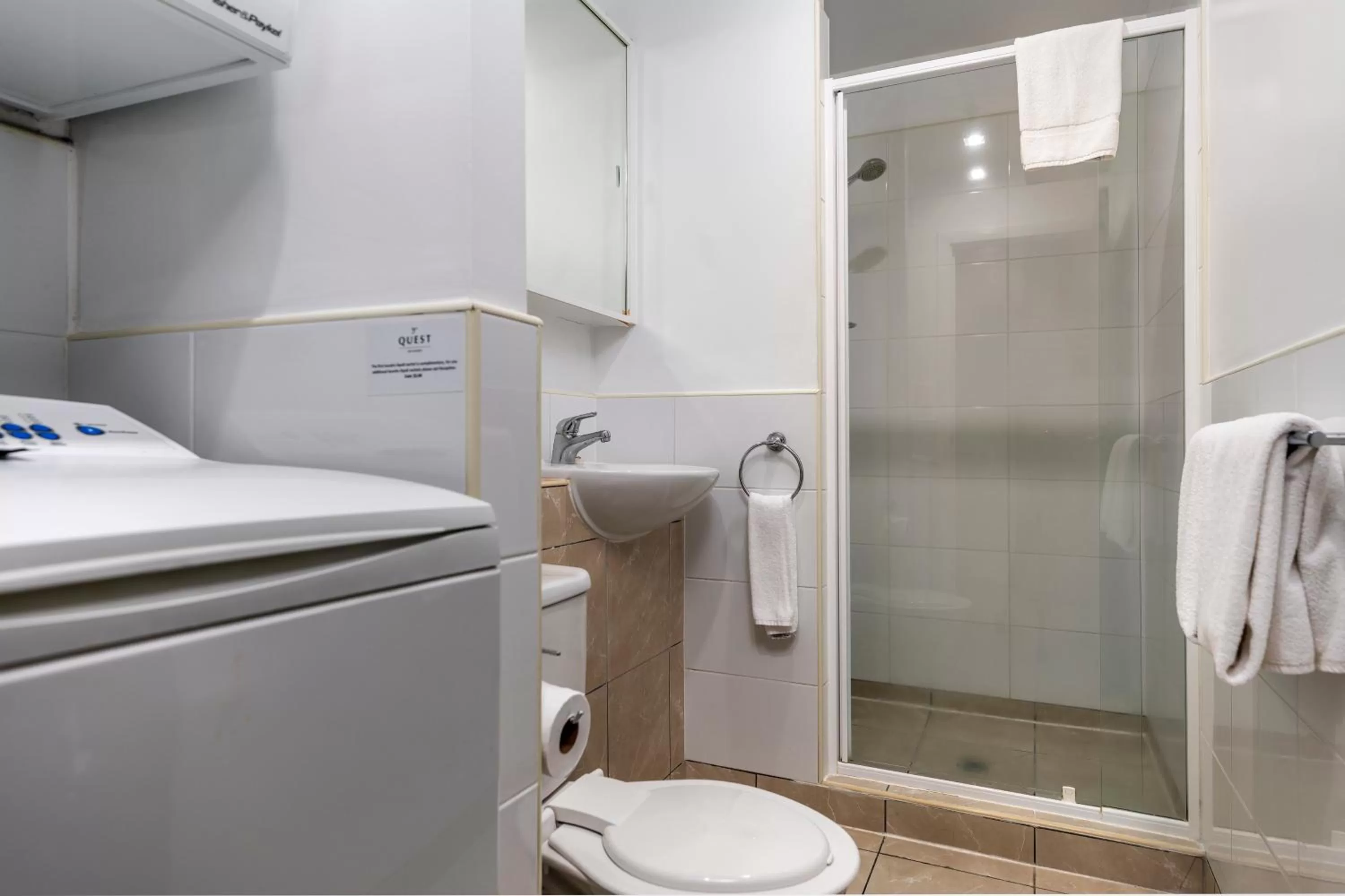 Shower in Quest on Queen Serviced Apartments
