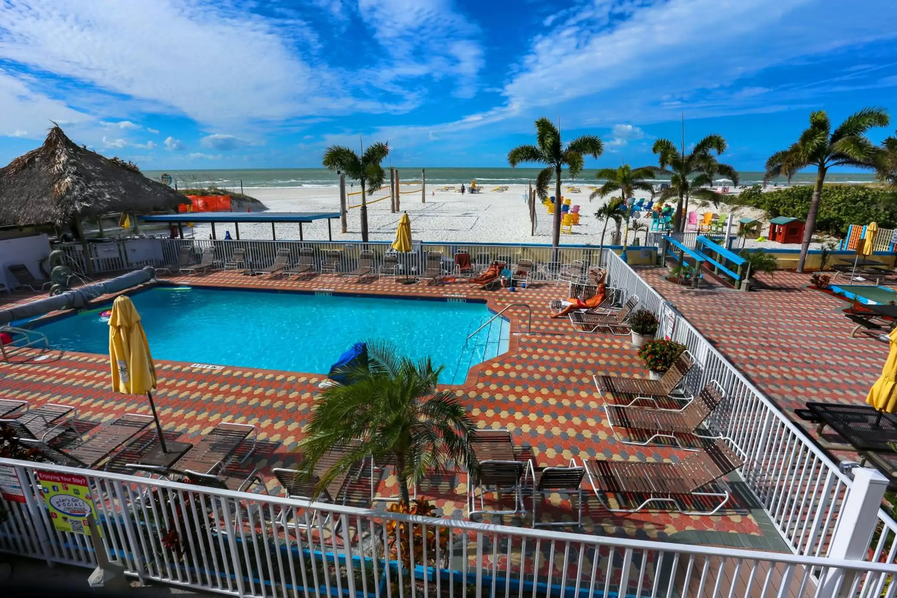 Bird's eye view, Pool View in Plaza Beach Hotel - Beachfront Resort