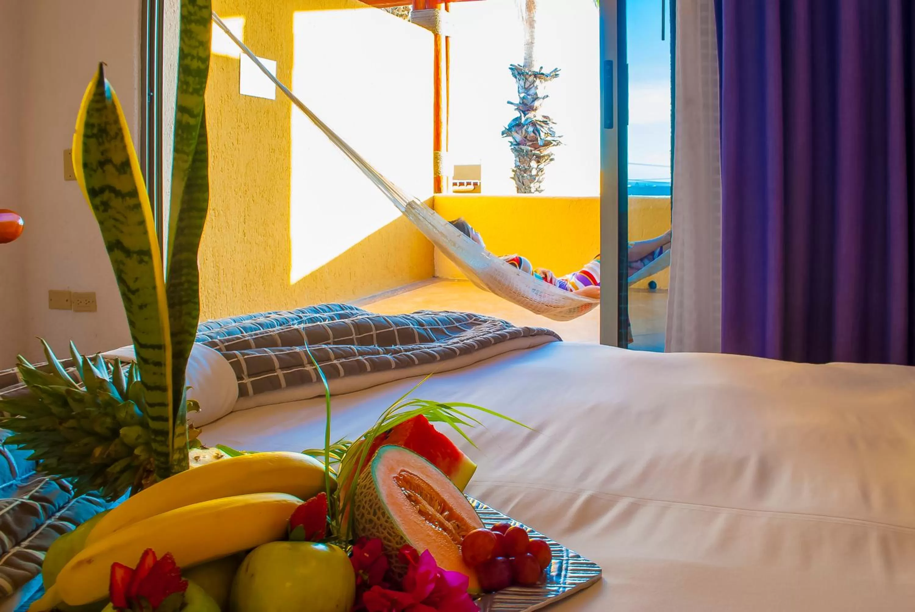 Balcony/Terrace, Bed in Hotel Los Patios