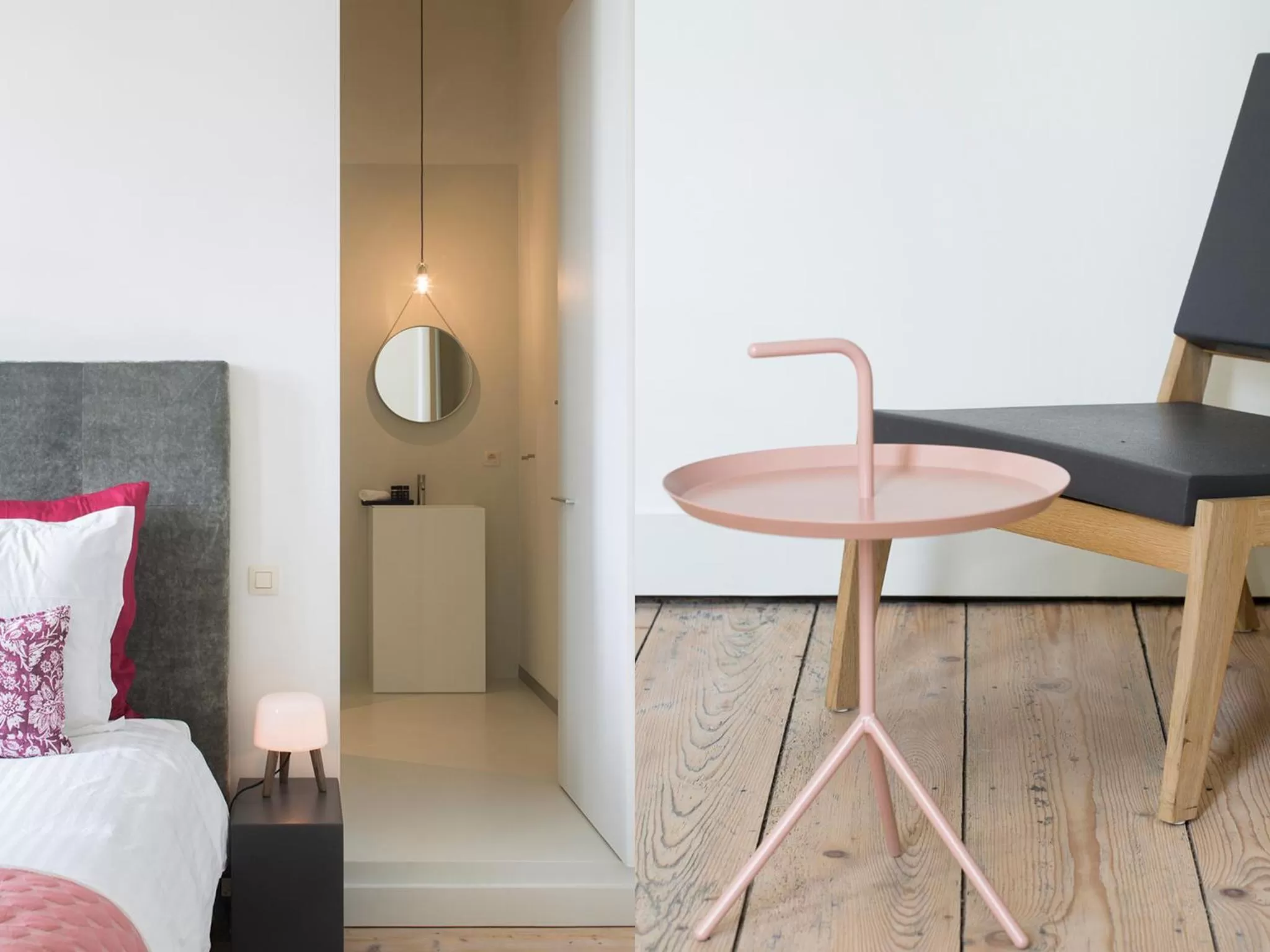 Bathroom, Bed in B&B Pastorie Balegem