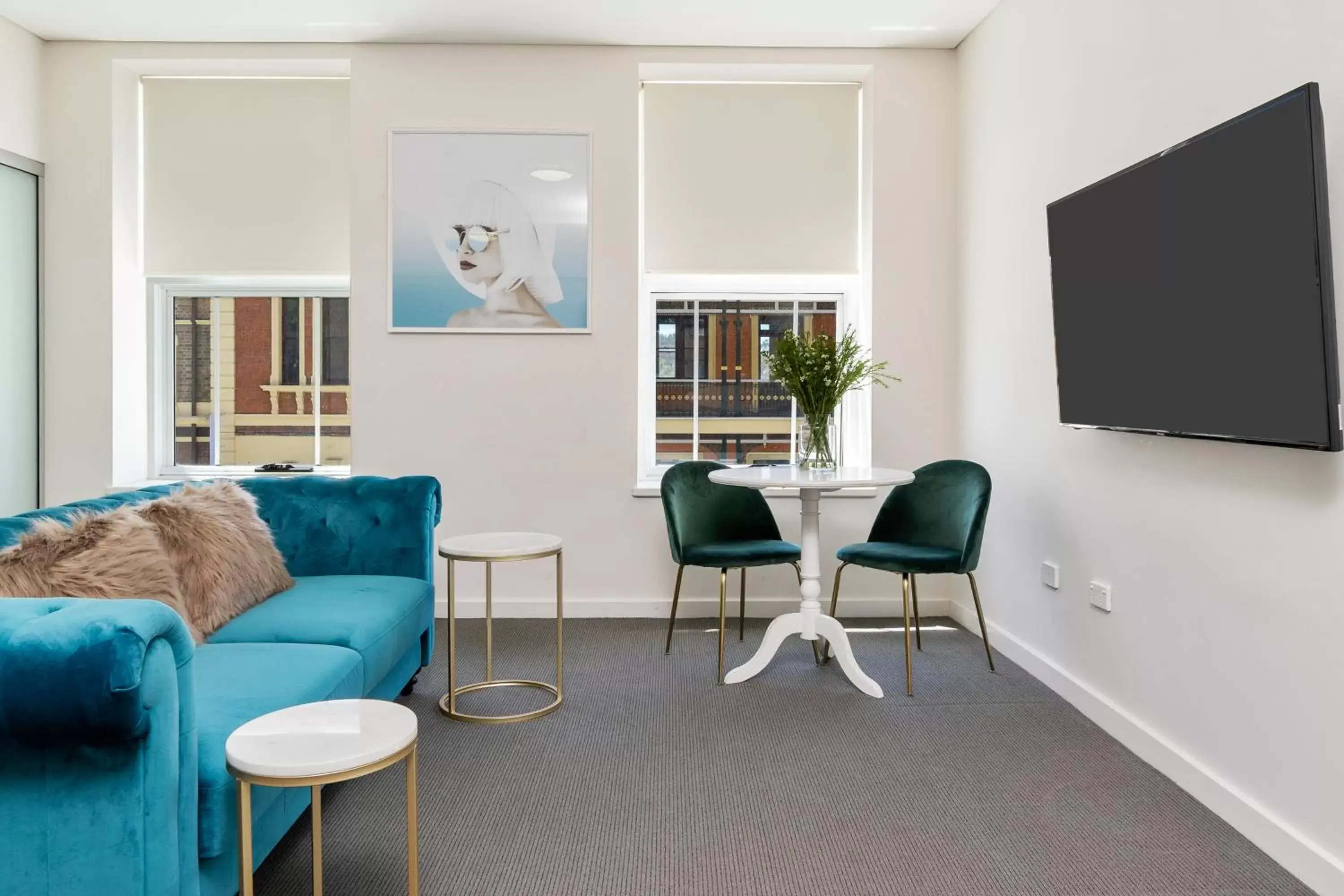 TV and multimedia, Seating Area in Terminus Apartment Hotel Newcastle