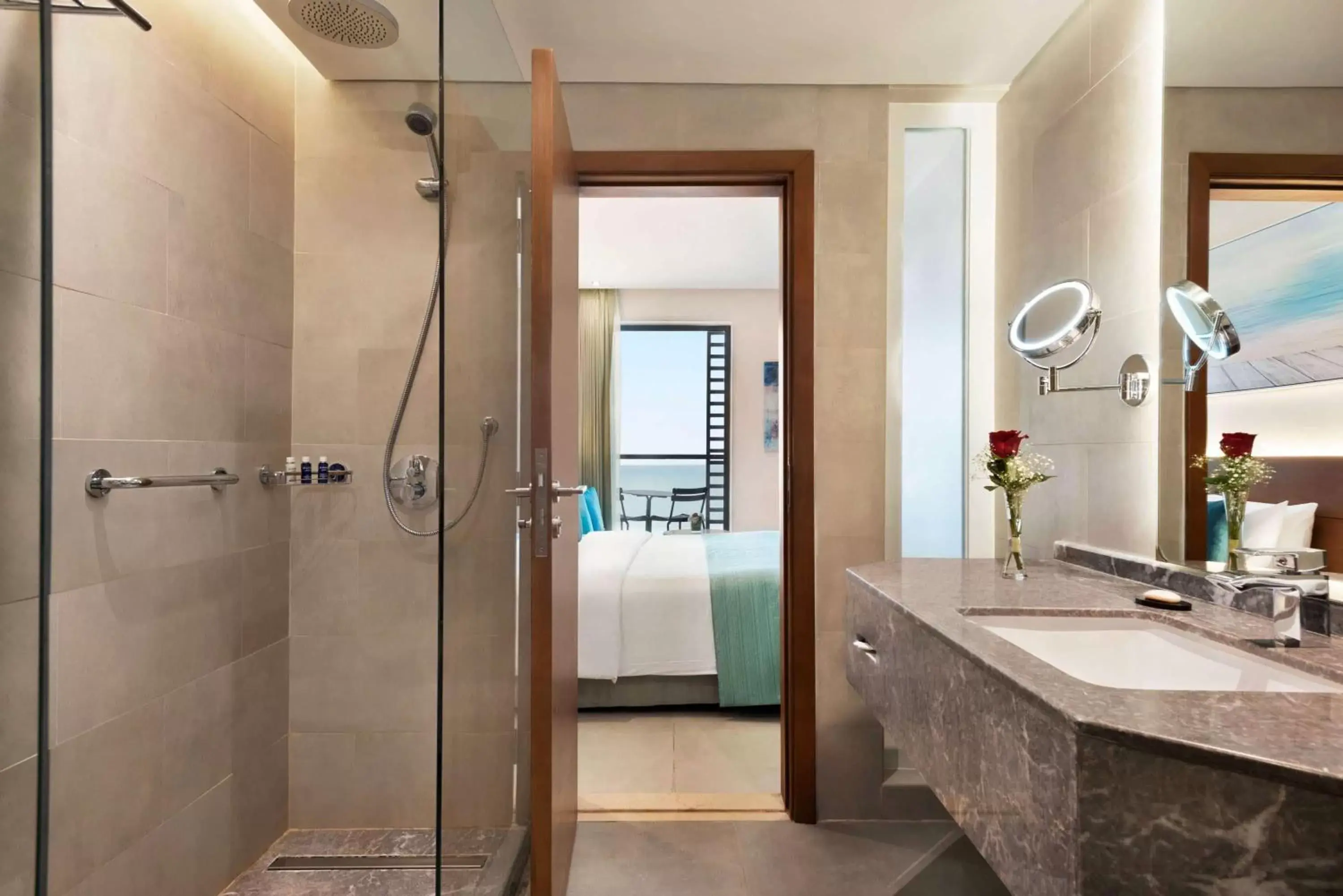 Bathroom in Wyndham Garden Ajman Corniche Bathroom in Wyndham Garden Ajman Corniche
