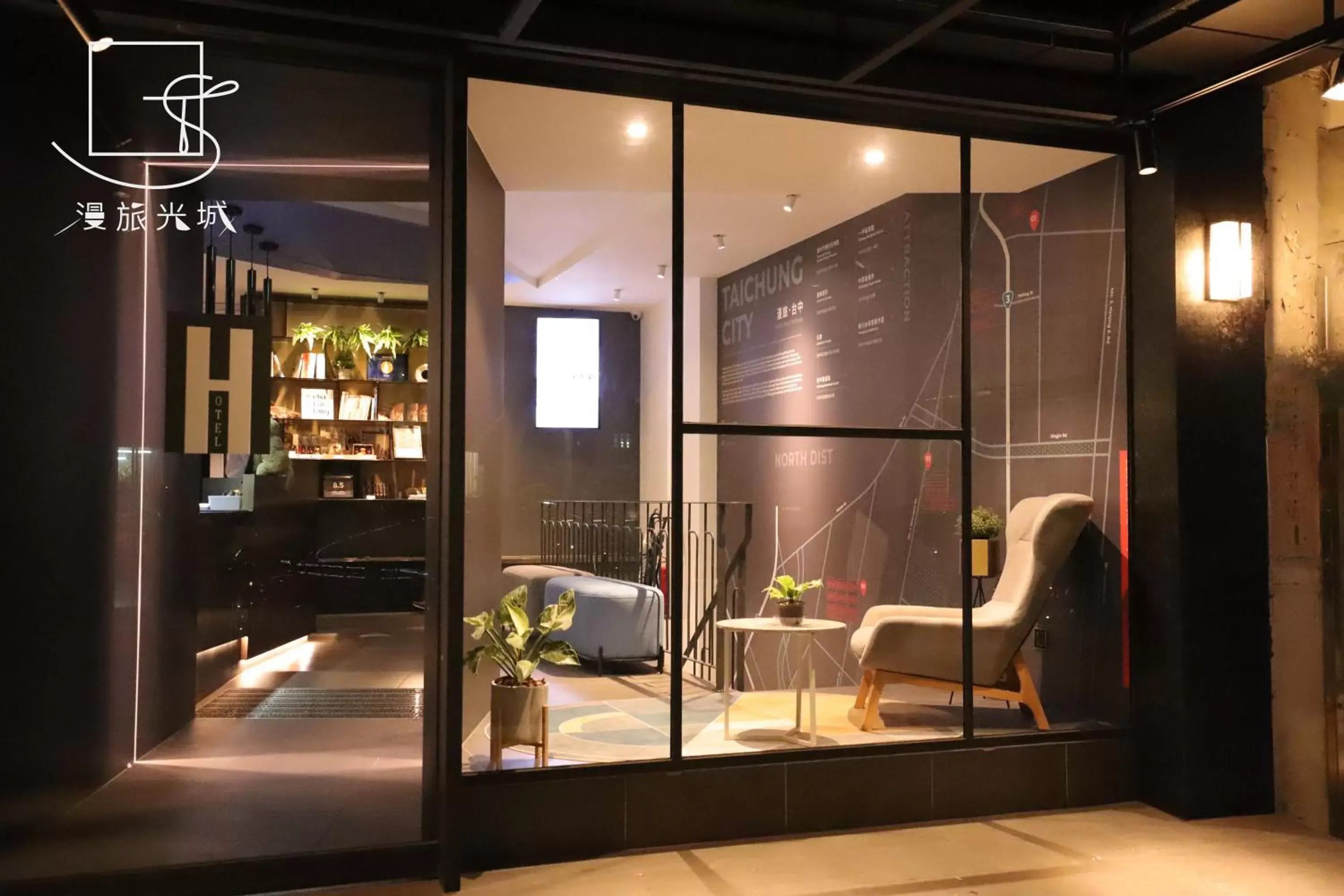 Facade/entrance in Slow Town Hotel-Glowing Facade/entrance in Slow Town Hotel-Glowing