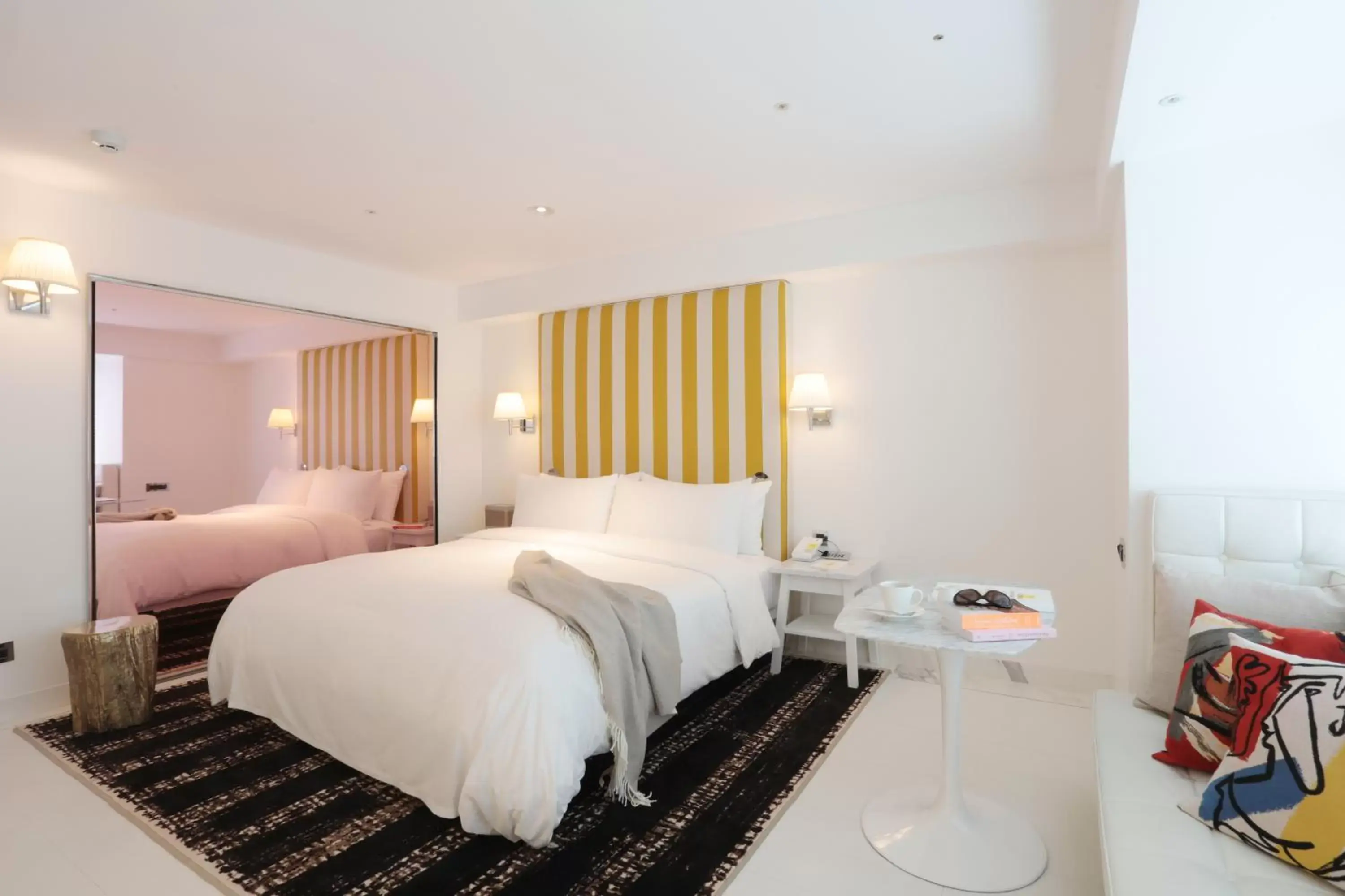 Photo of the whole room, Bed in S Hotel | Designed by Philippe Starck