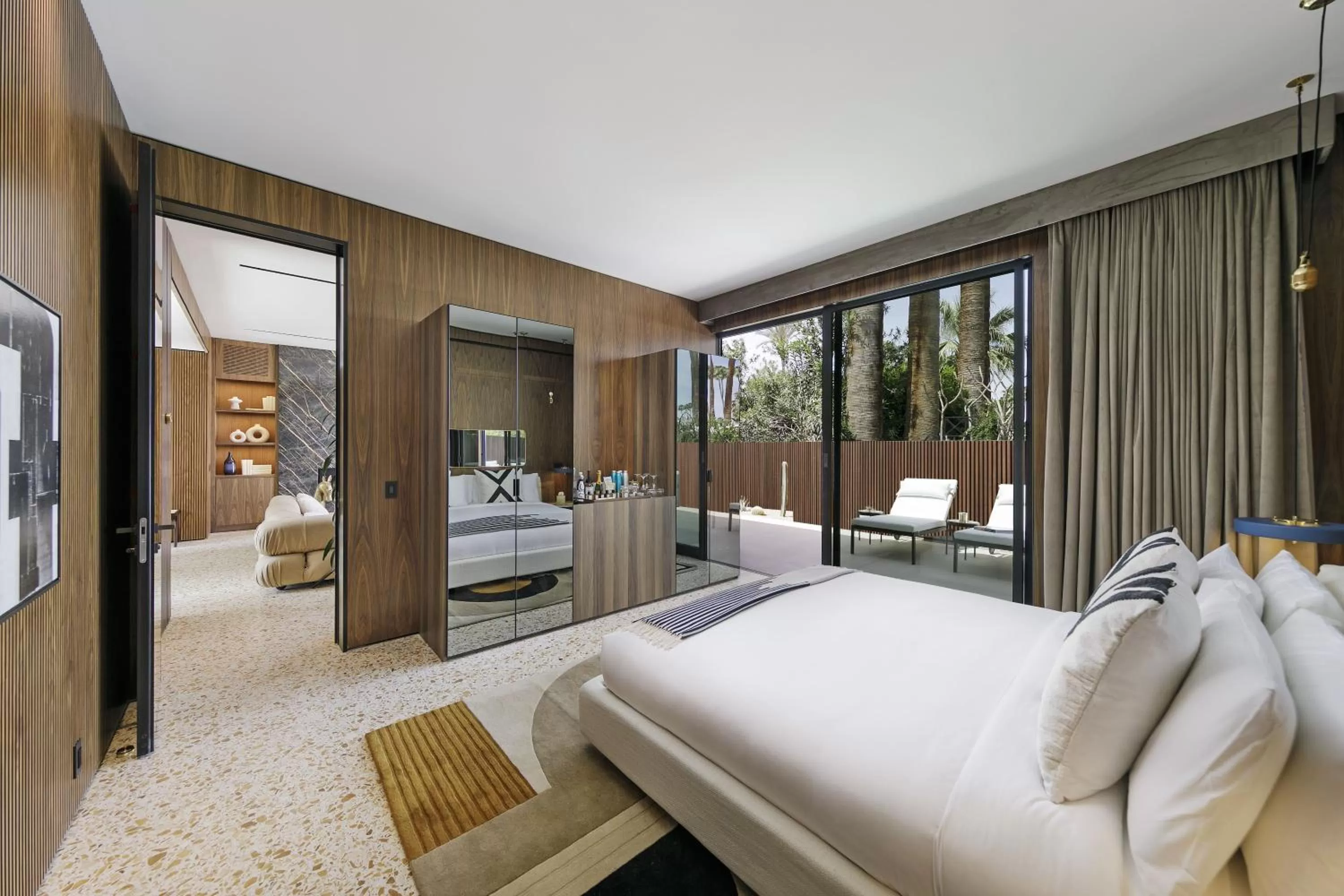 Patio, Bed in L'Horizon Resort & Spa, Hermann Bungalows