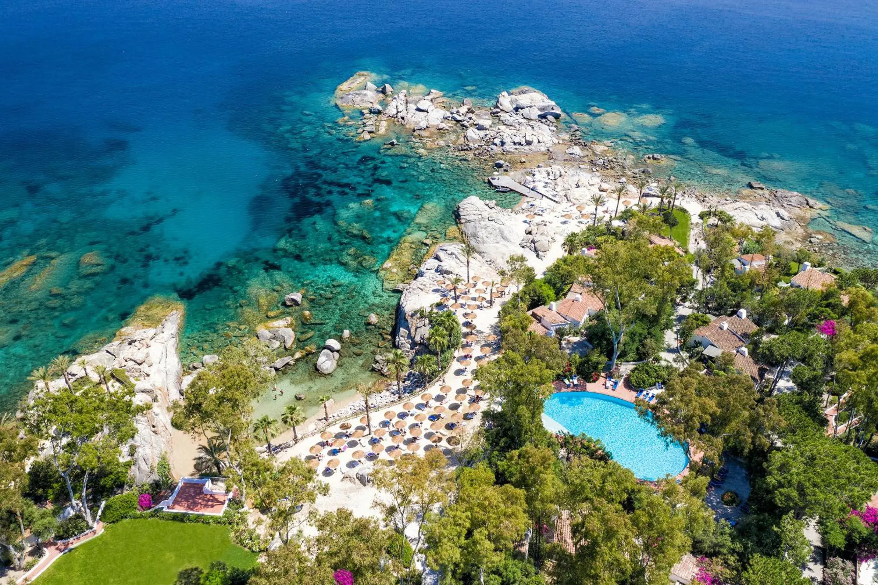 Beach, Bird's-eye View in Arbatax Park Resort - Suites Del Mare