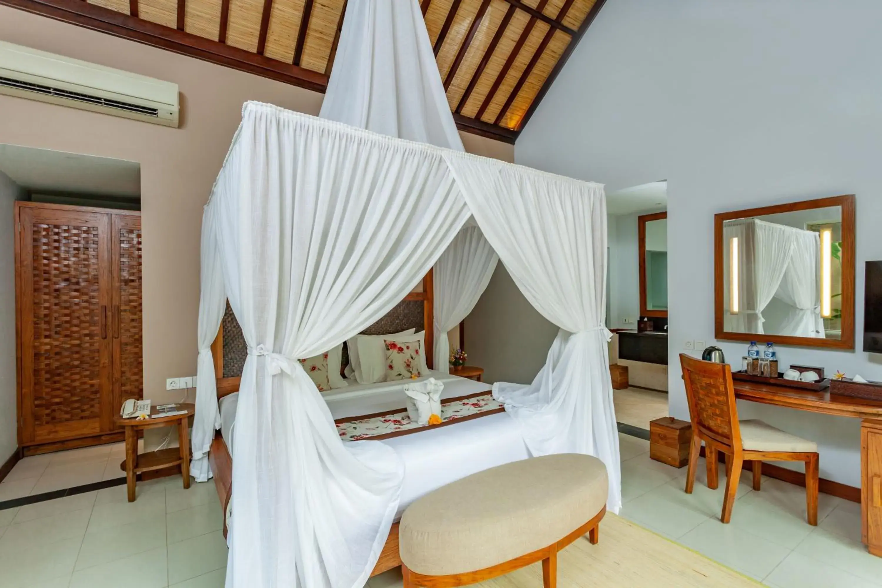 Bed in The Lokha Ubud Resort Villas and Spa