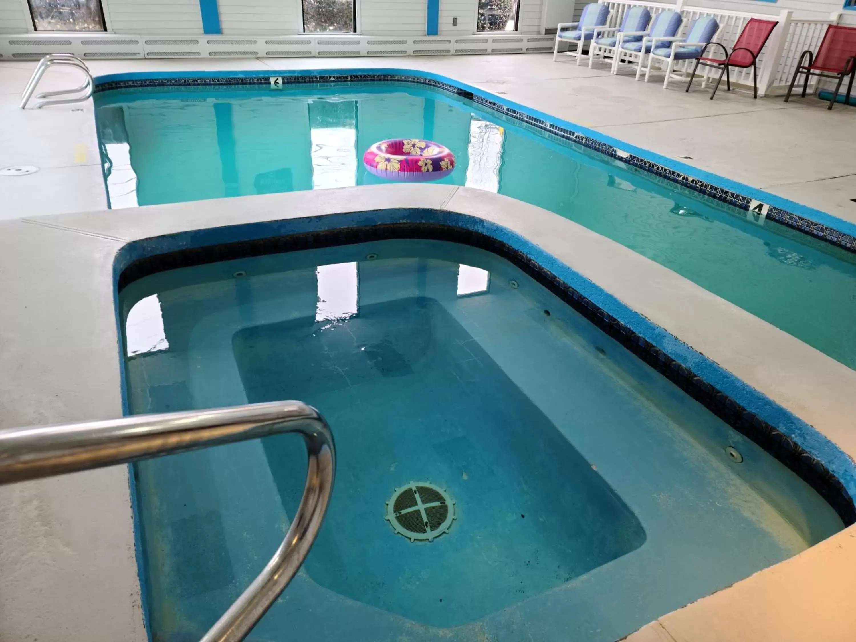 Pool view in Hampton Village Inn Pool view in Hampton Village Inn