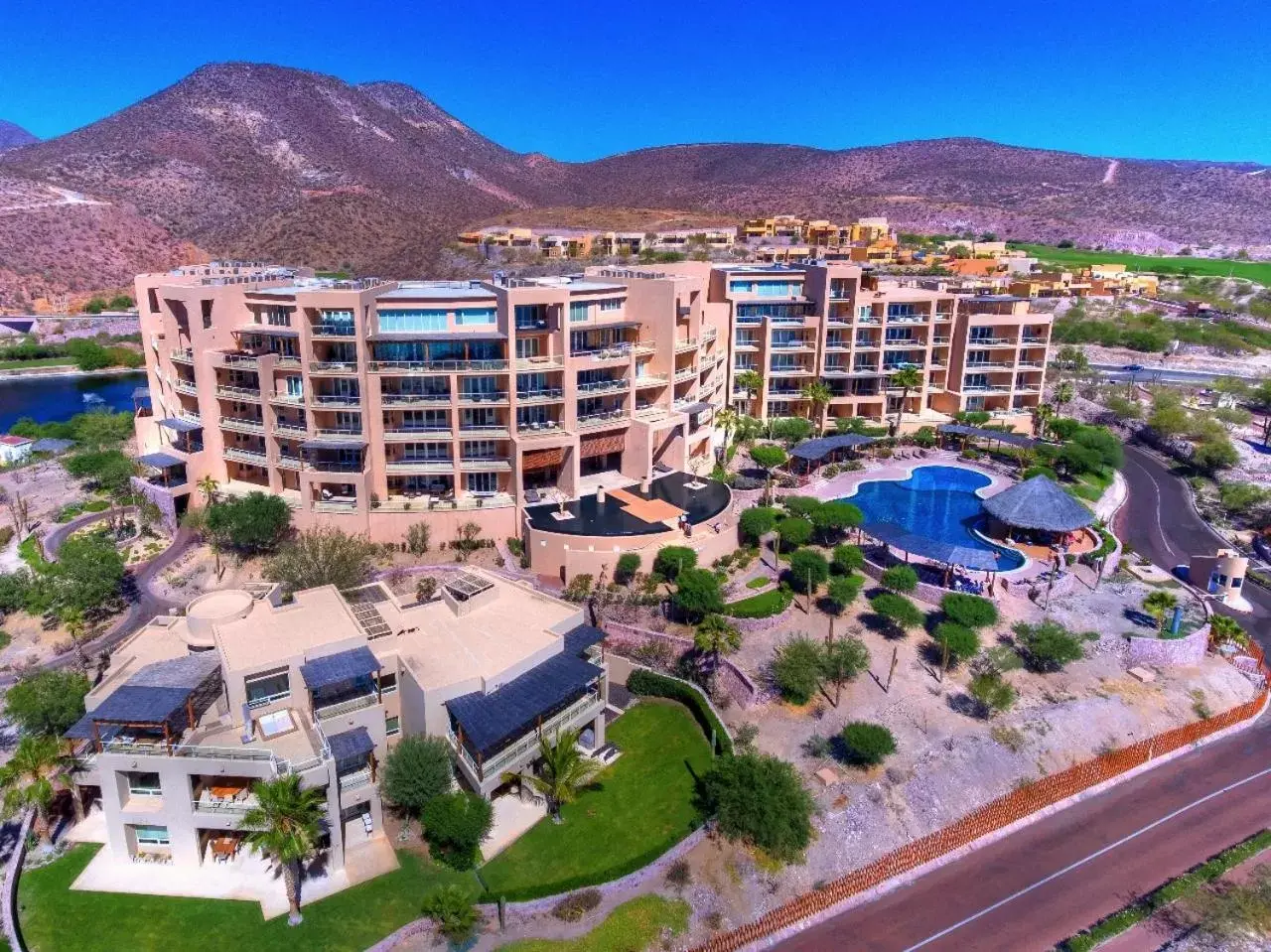 Facade/entrance, Bird's-eye View in Puerta Cortes Residences