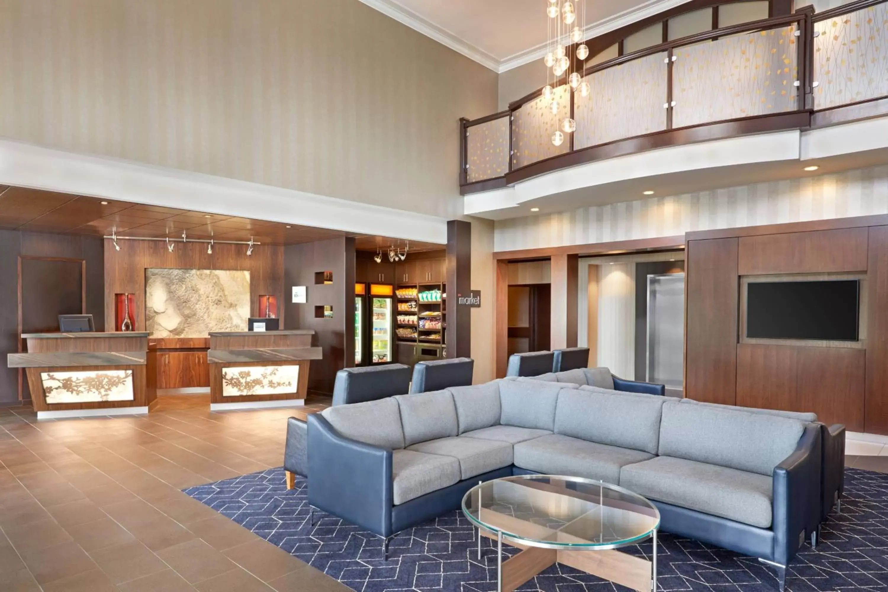 Lobby or reception, Lounge/Bar in Courtyard by Marriott Waterloo St. Jacobs