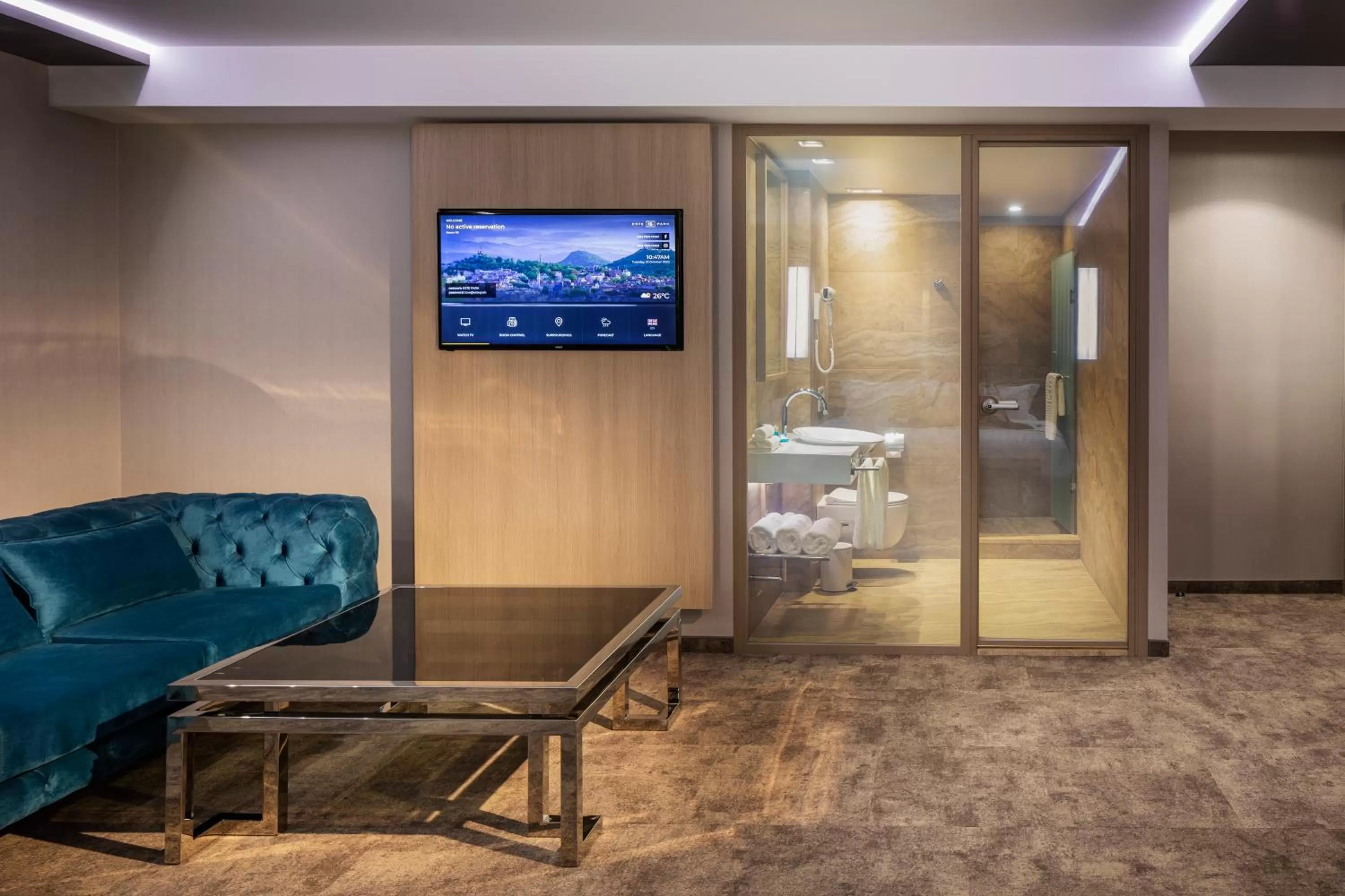 Bedroom in -- ESTE PARK HOTEL -- part of Urban Chic Luxury Design Hotels - Parking & Compliments - next to Shopping & Dining Mall Plovdiv