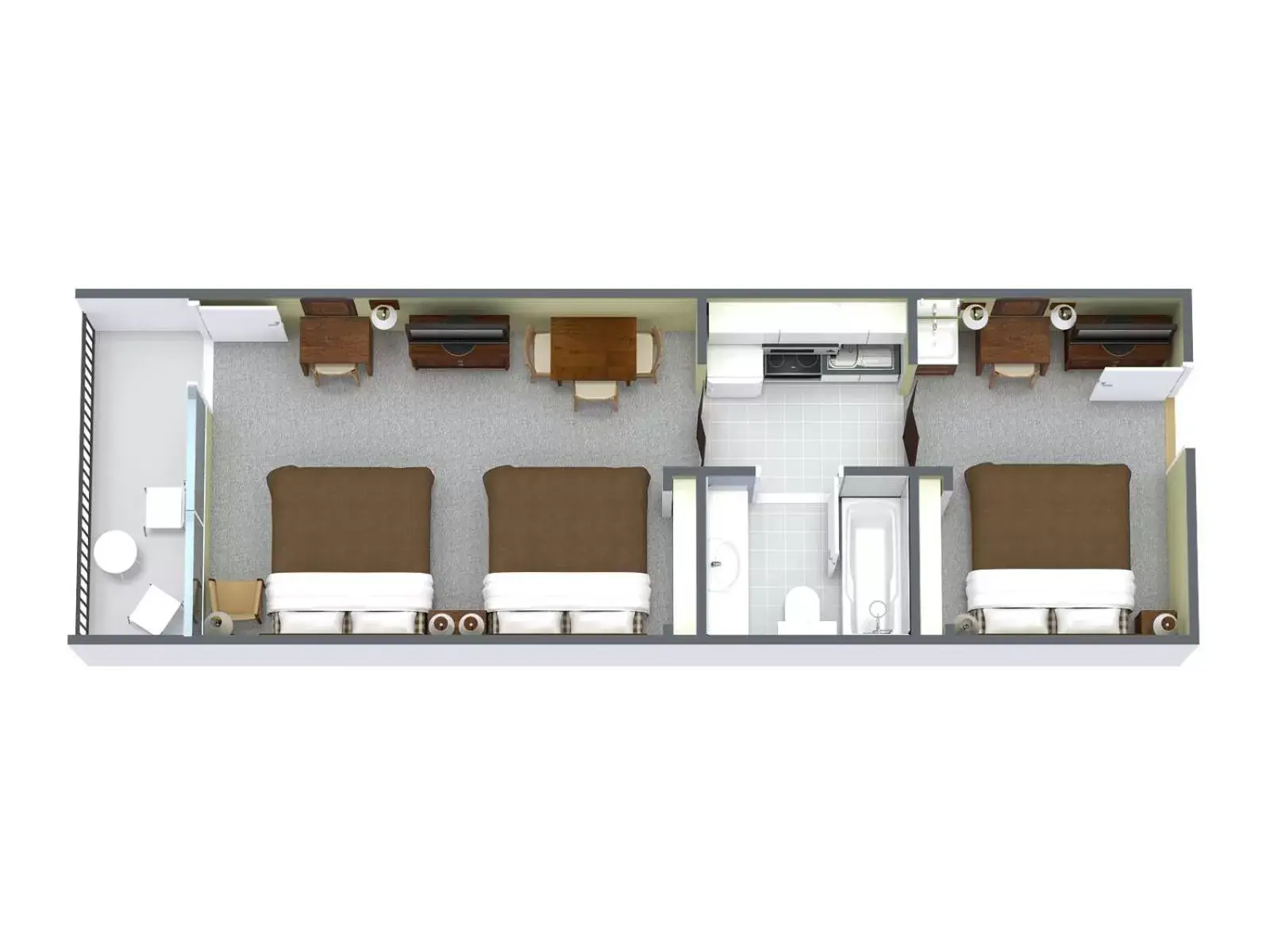 2 Bedroom Oceanfront Efficiency (Suite) with 3 Queen Beds - A2 in Holiday Sands North "On the Boardwalk" 2 Bedroom Oceanfront Efficiency (Suite) with 3 Queen Beds - A2 in Holiday Sands North "On the Boardwalk"