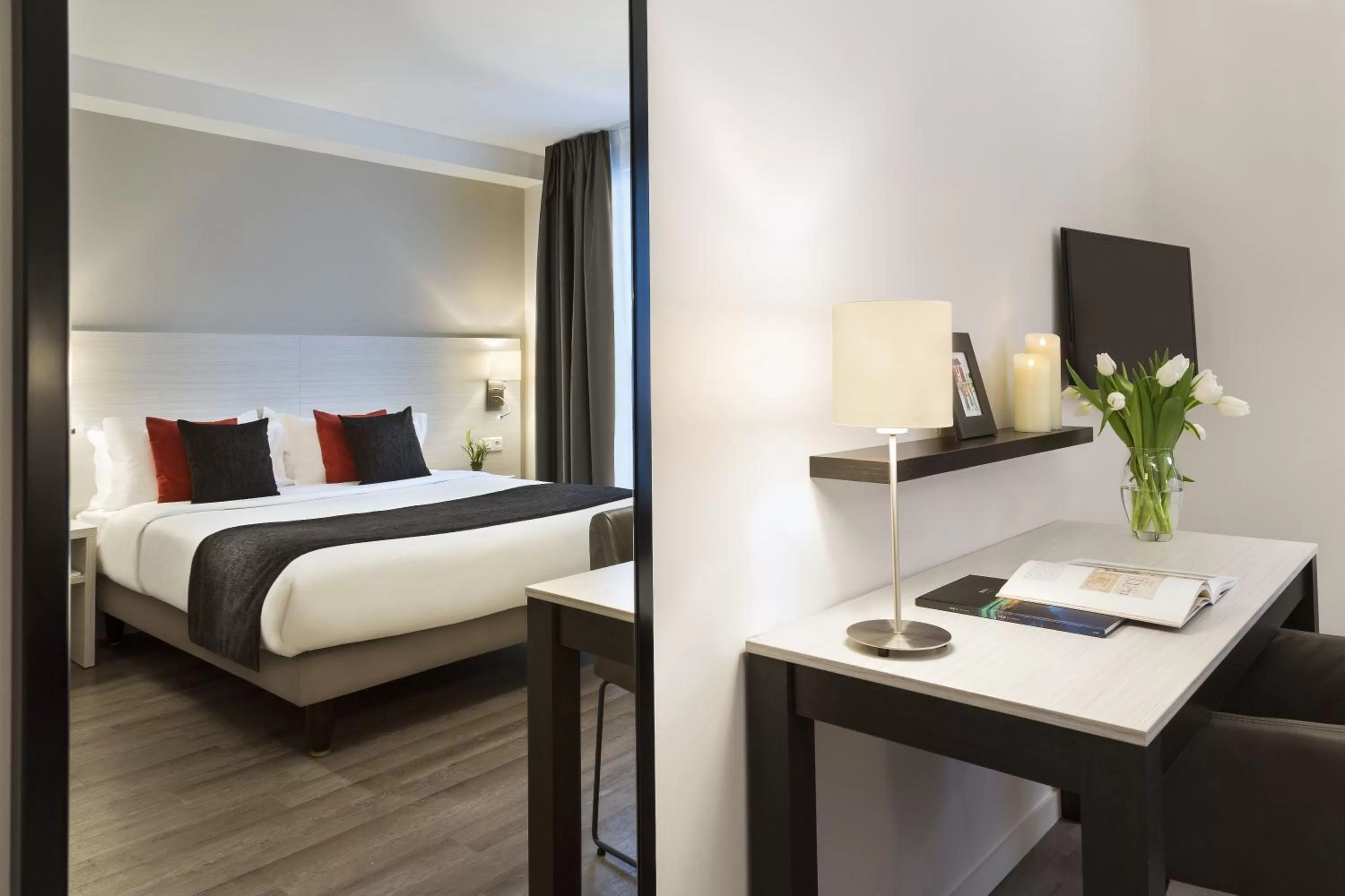 Decorative detail, Bed in Citadines Montmartre Paris