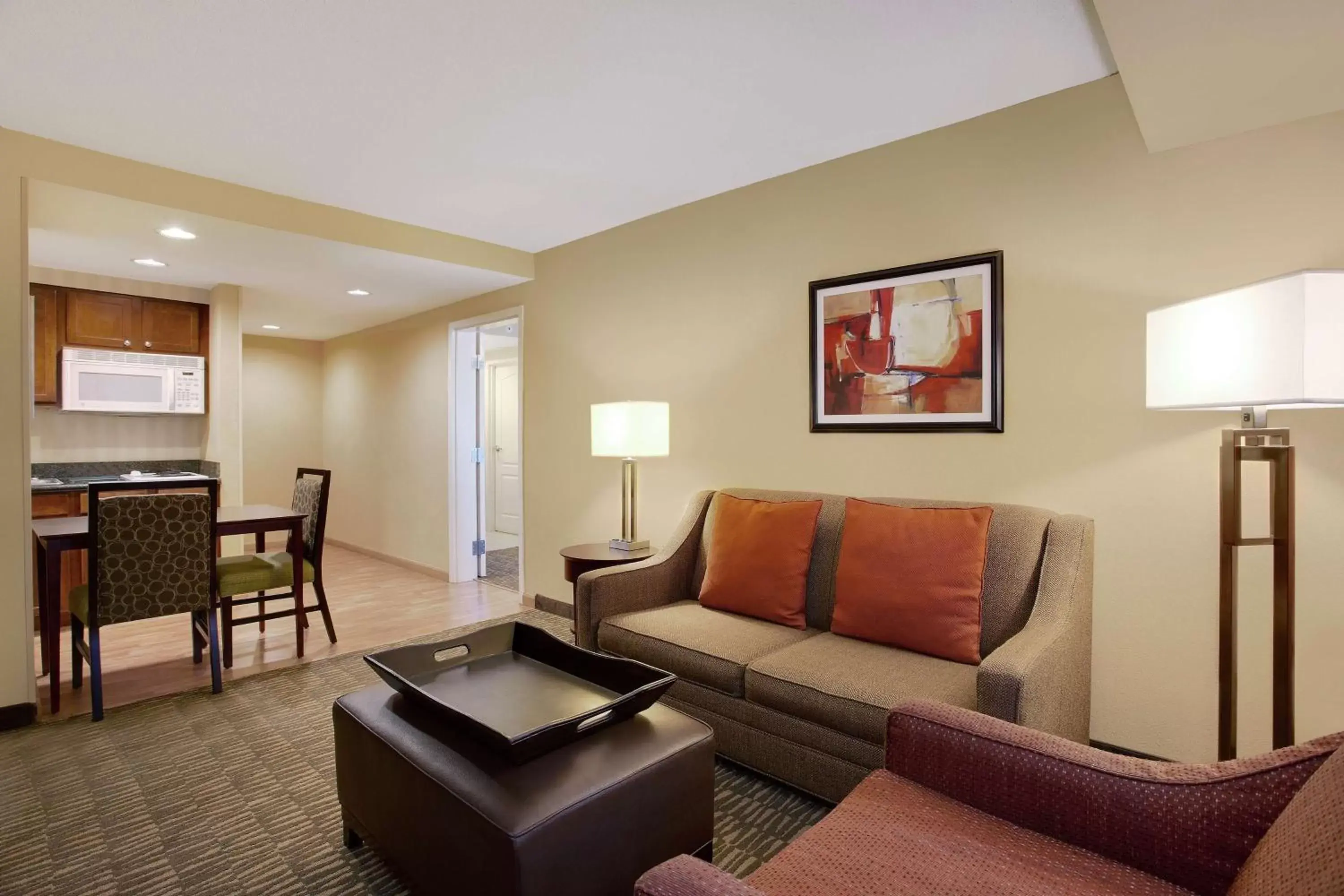 Living room, Seating Area in Homewood Suites by Hilton Tampa-Brandon