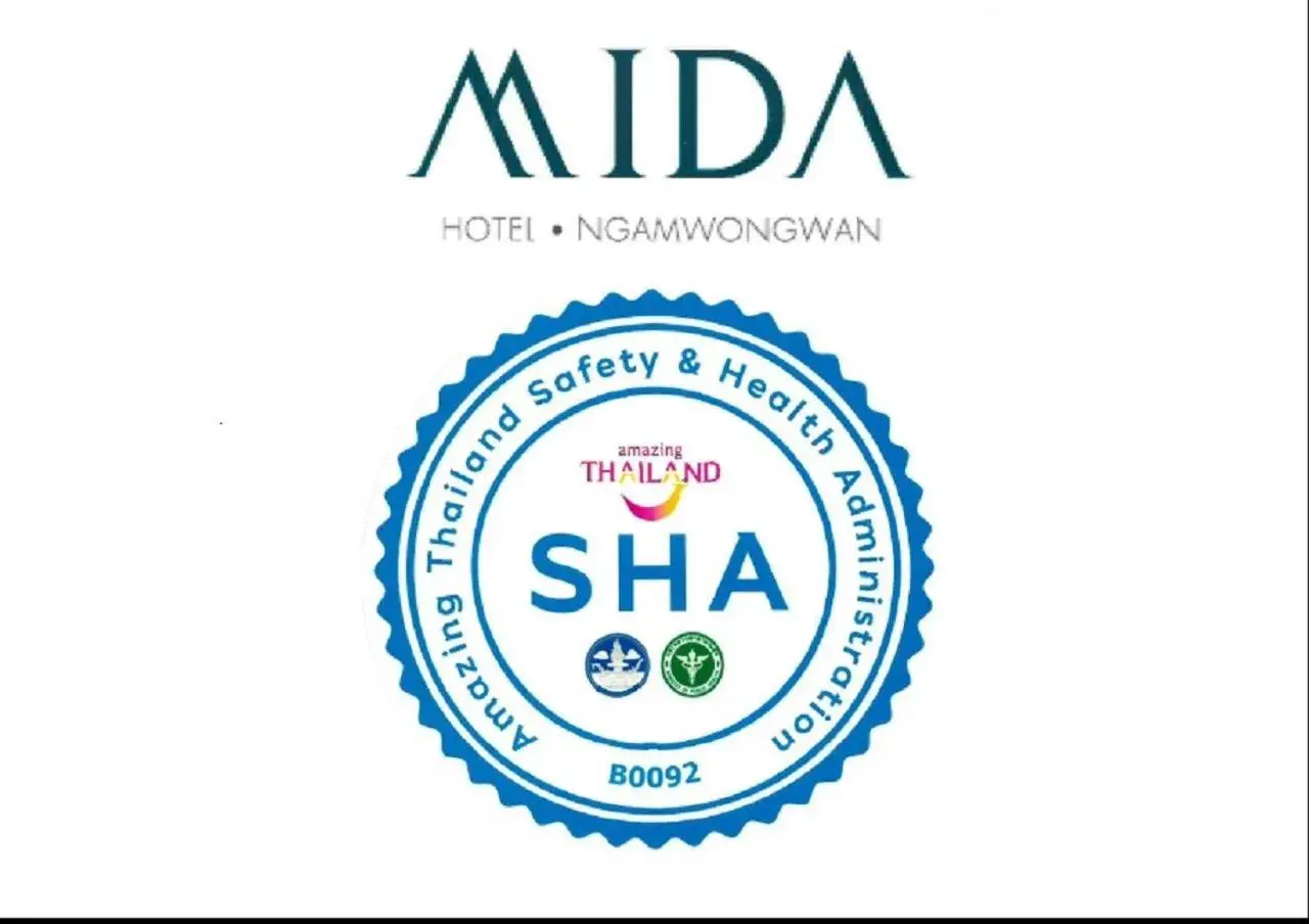Certificate/Award, Property Logo/Sign in Mida Hotel Ngamwongwan - SHA Plus
