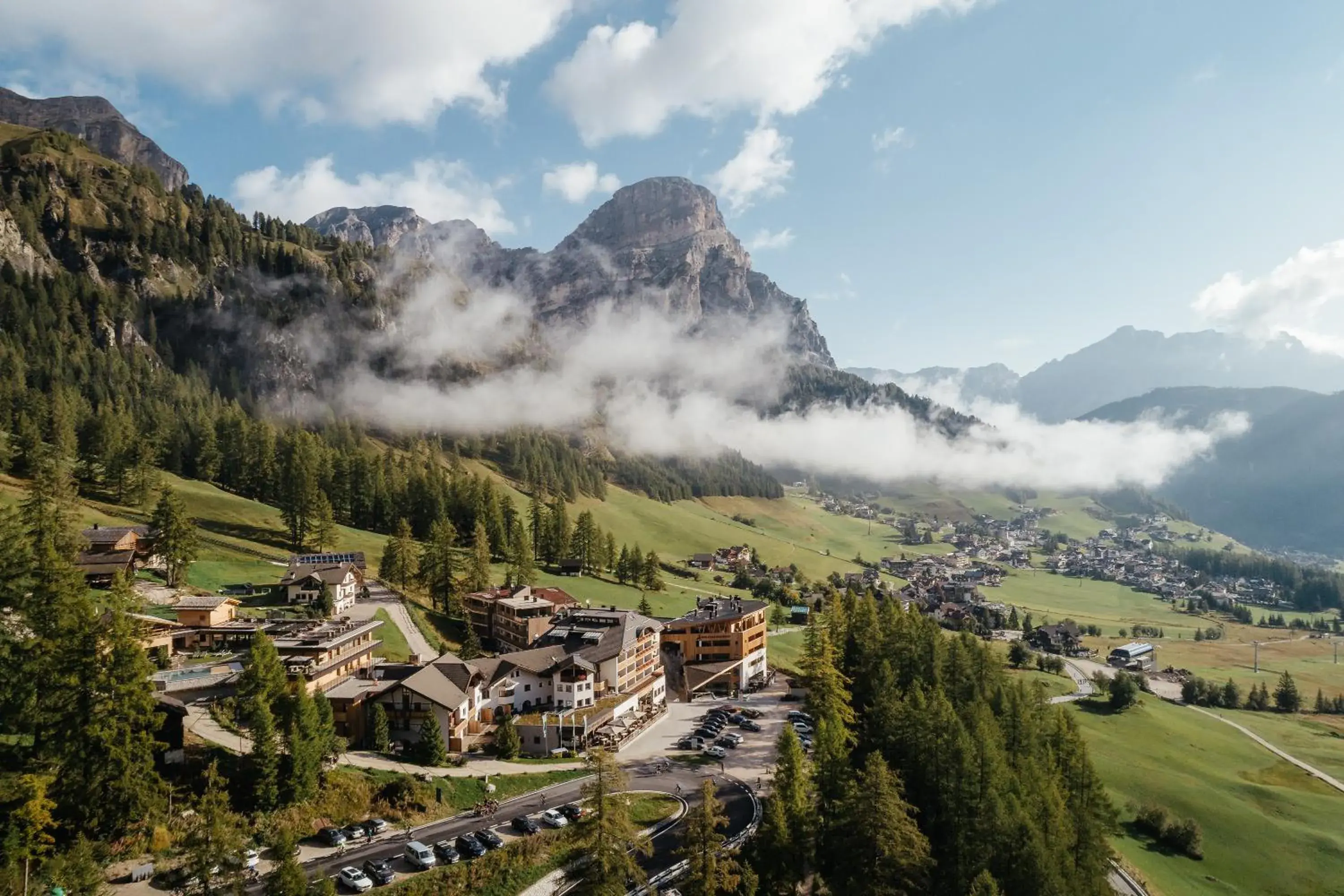 Natural landscape, Bird's-eye View in Kolfuschgerhof Mountain Resort