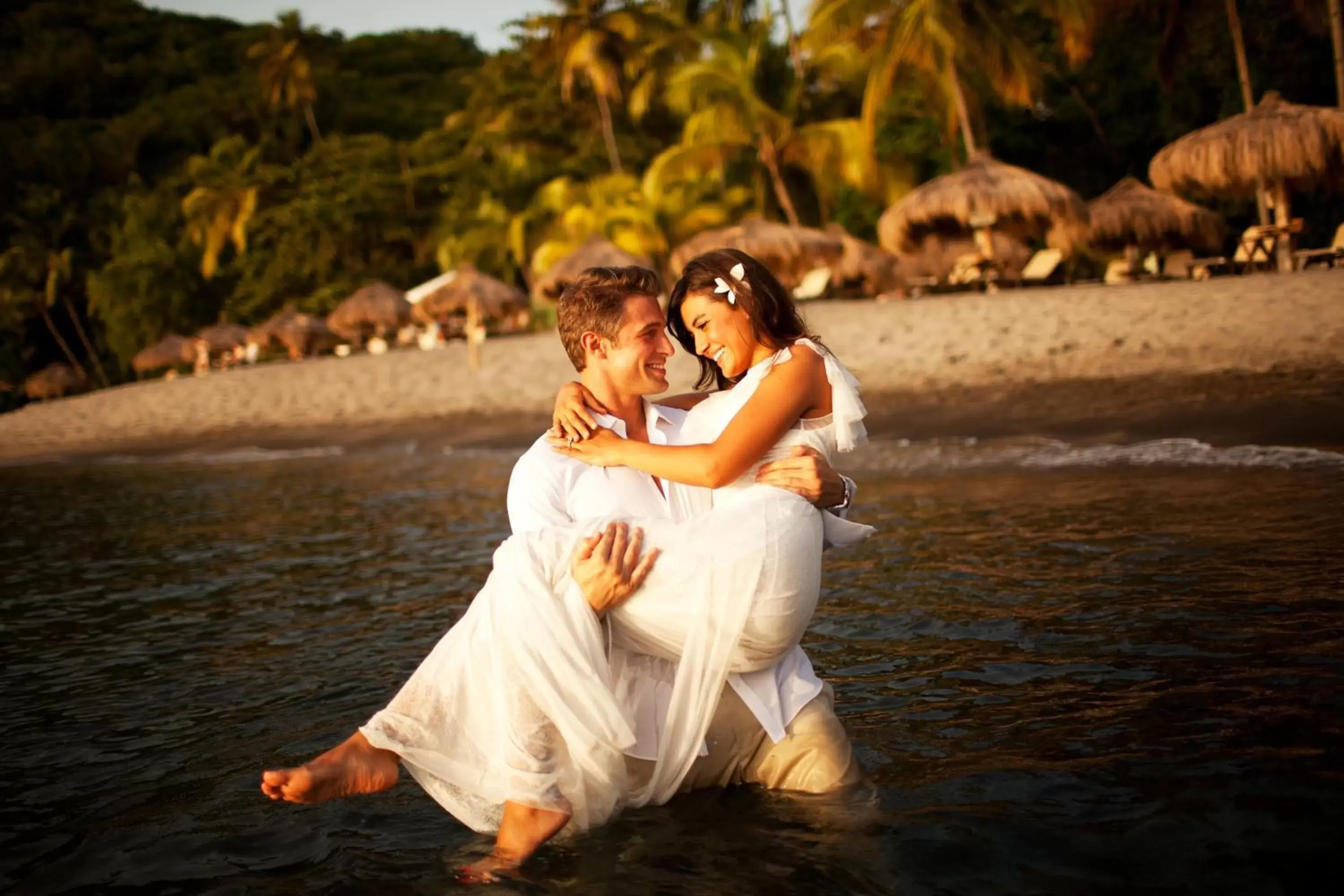 People in Anse Chastanet Resort