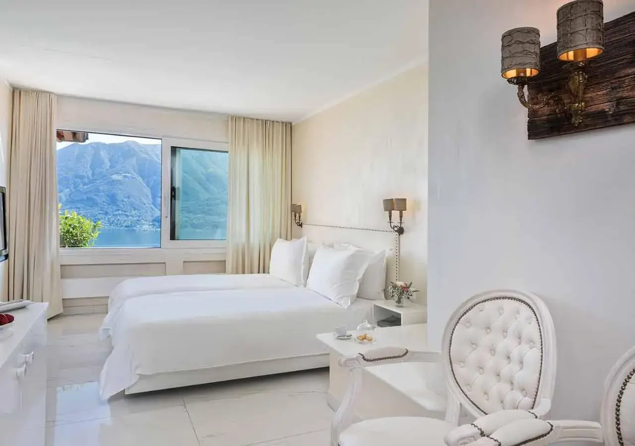 Bedroom, Mountain View in Villa Orselina - Small Luxury Hotel