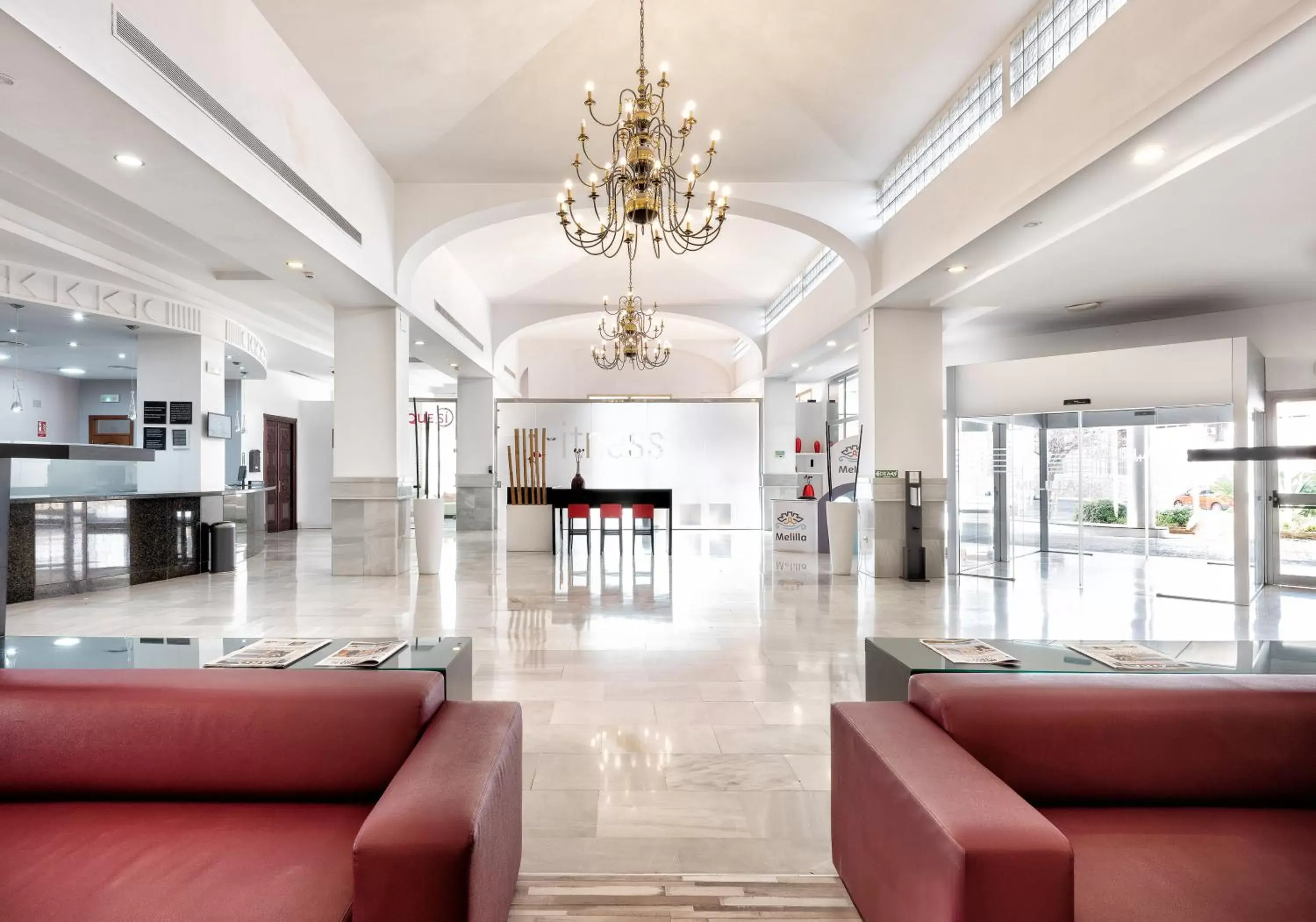 Lobby or reception, Lobby/Reception in Hotel Melilla Puerto, Affiliated by Meliá