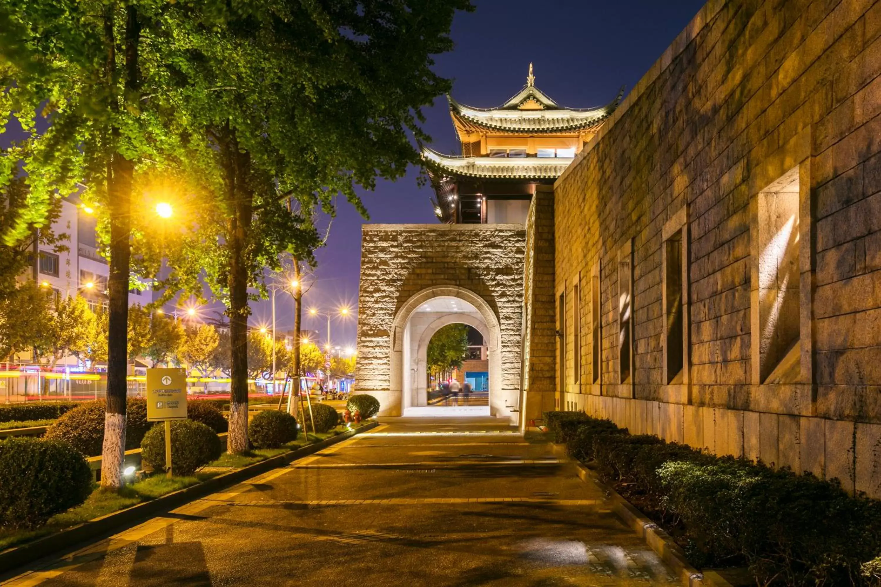 Night, Property Building in Pan Pacific Suzhou