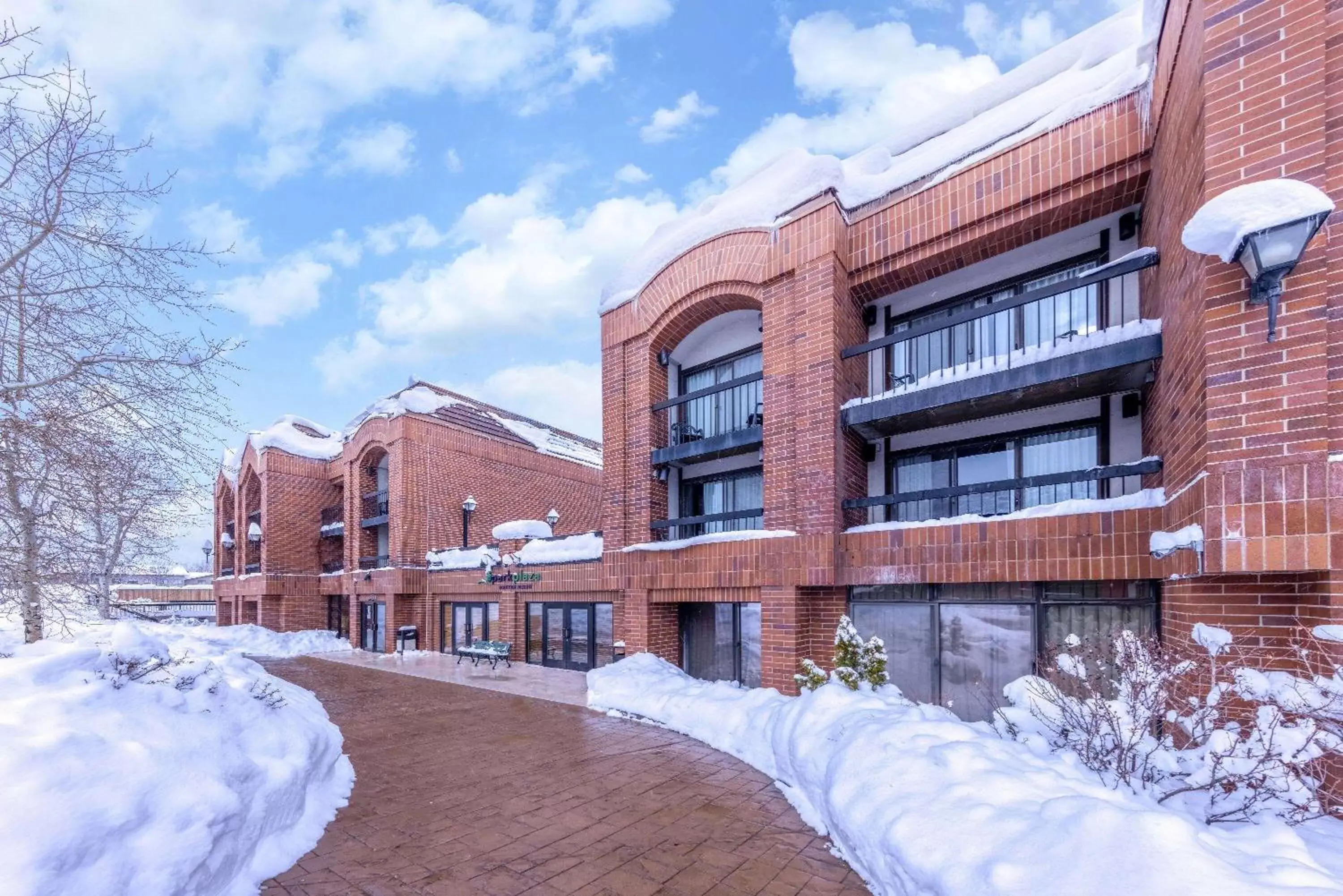 Property building, Winter in Park Plaza Resort Park City, a Ramada by Wyndham