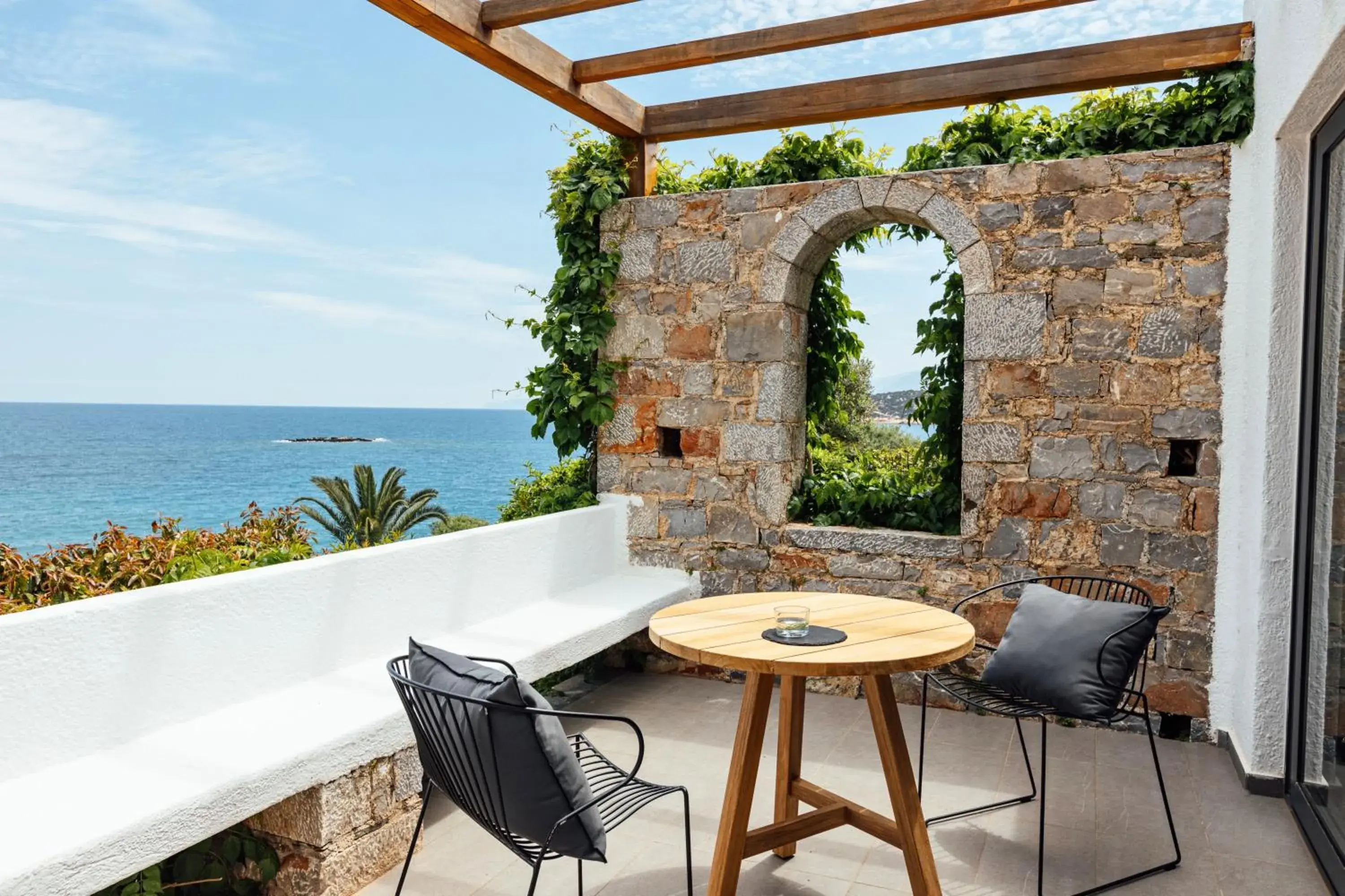 View (from property/room), Balcony/Terrace in Minos Palace Hotel & Suites - Adults Only