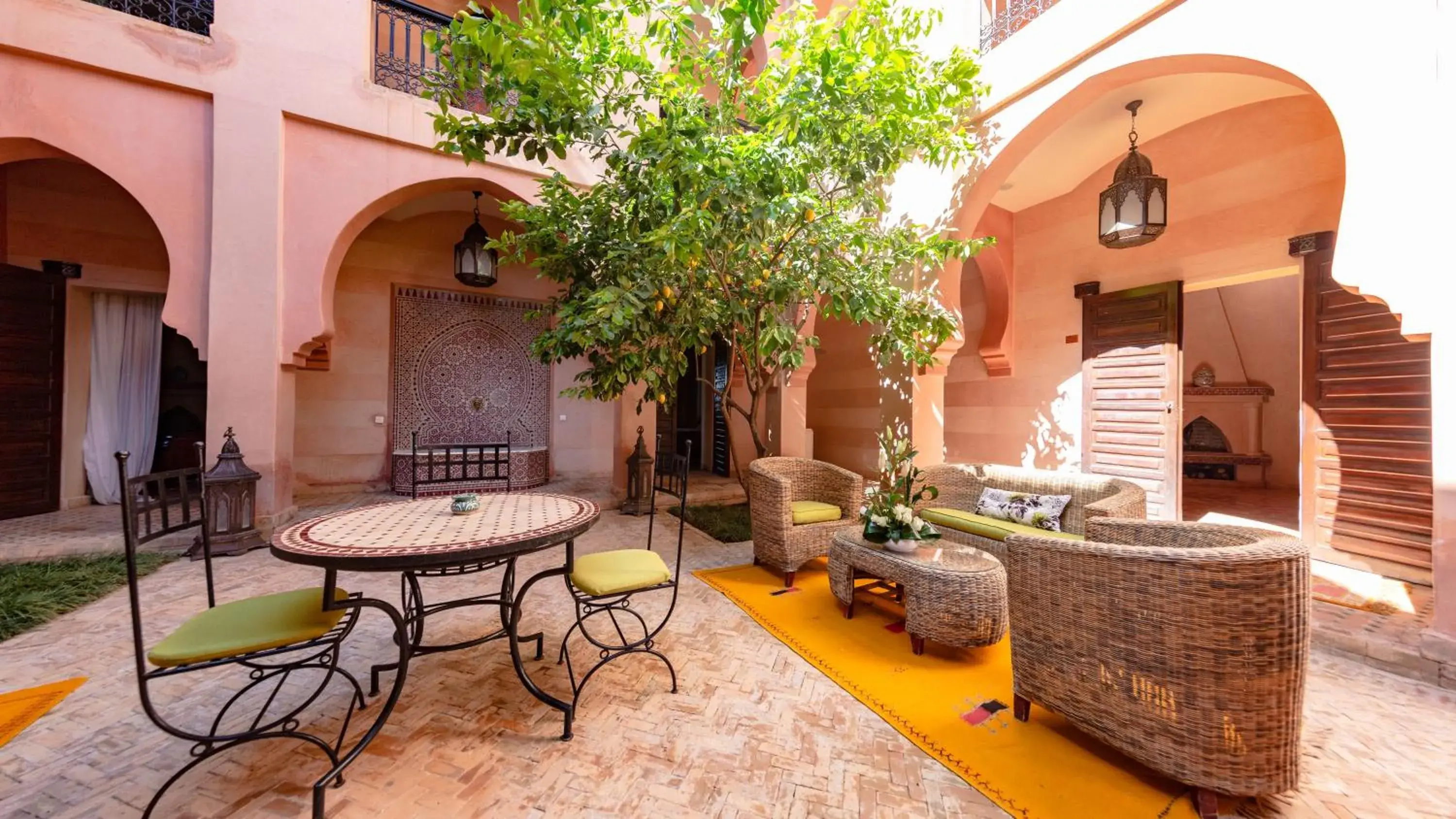 Inner courtyard view in L'OLIVERAIE DE L'ATLAS