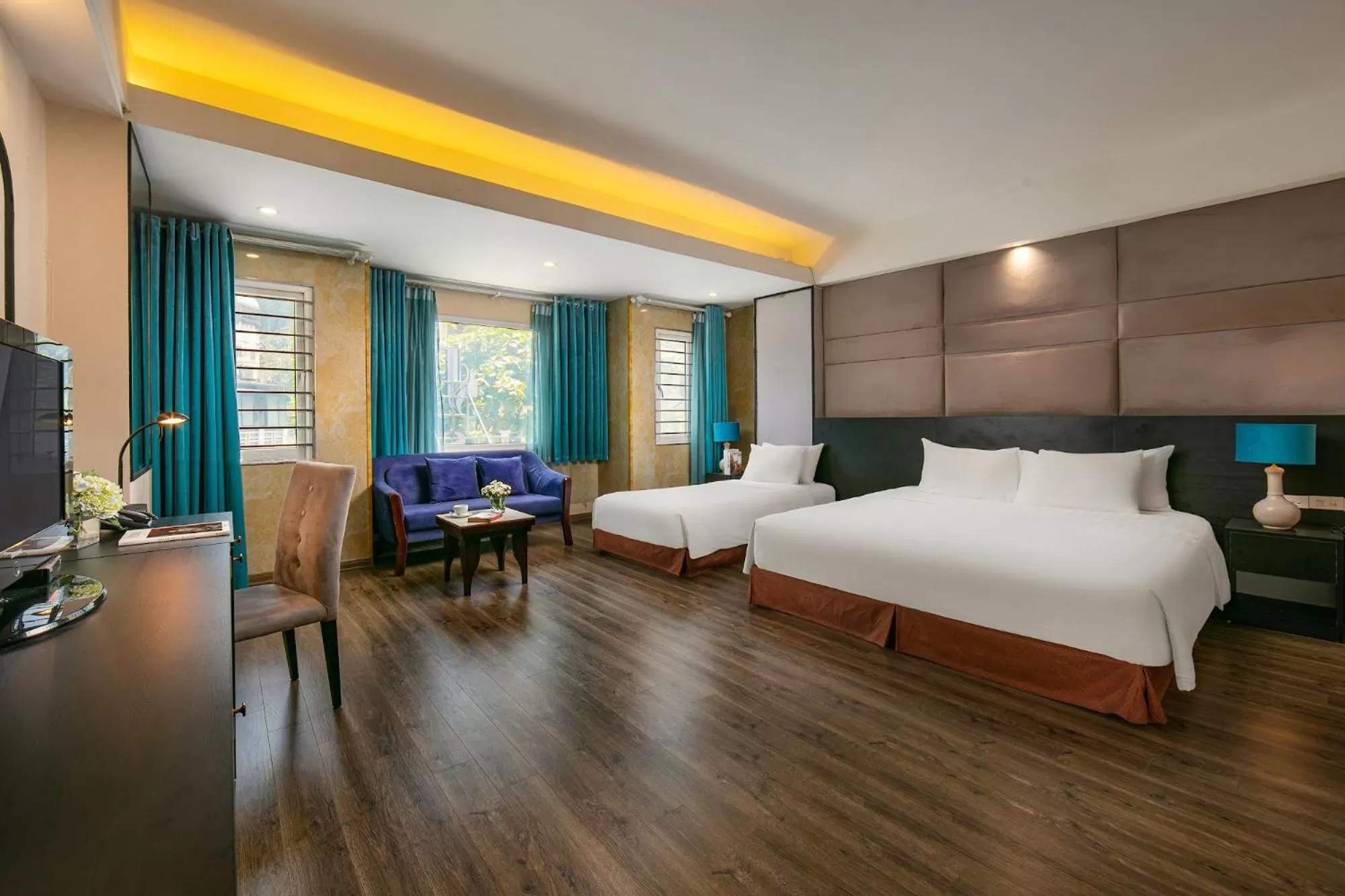 Photo of the whole room, Bed in Ja Cosmo Hotel and Spa