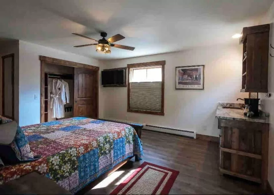 Bed in Clear Creek Inn