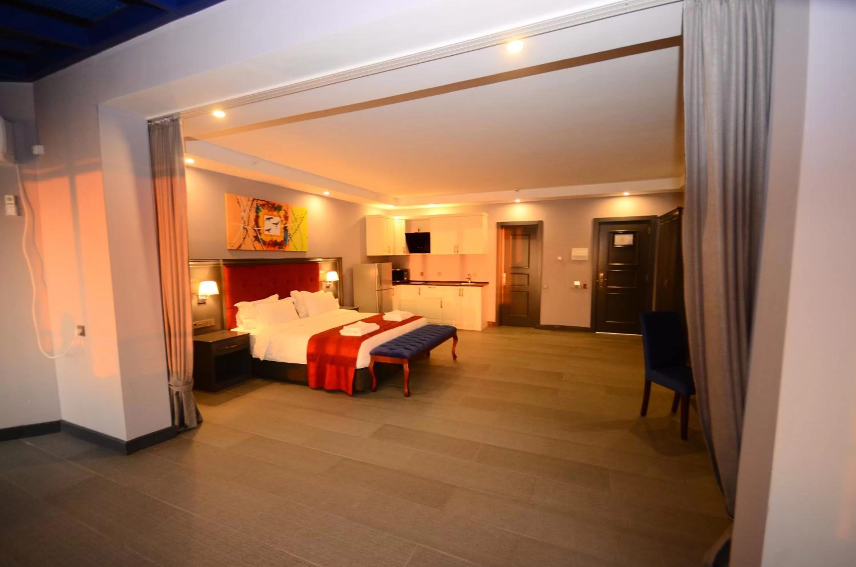 Bed in Batumi Palm Hotel