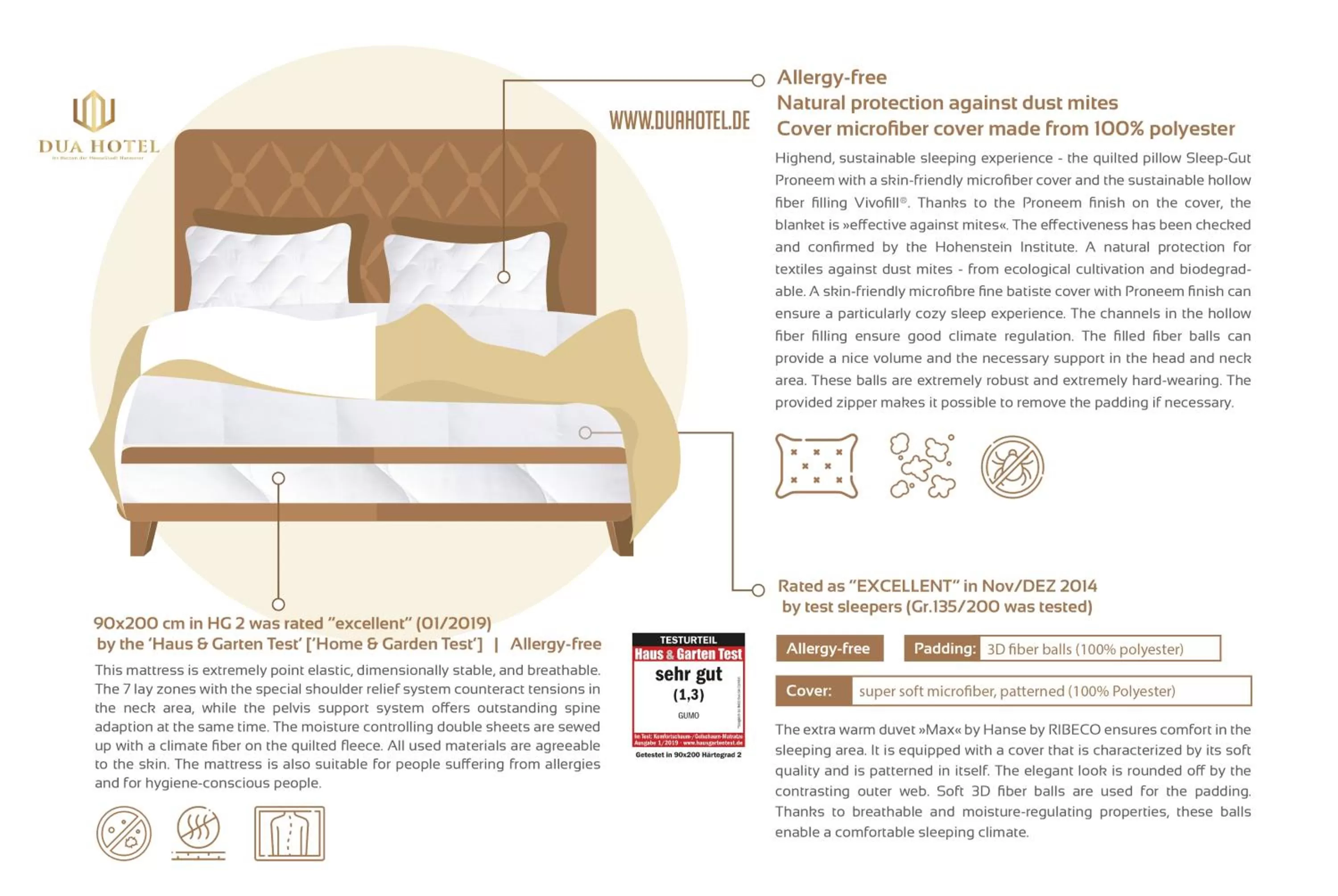 Logo/Certificate/Sign, Bed in DUA Hotel