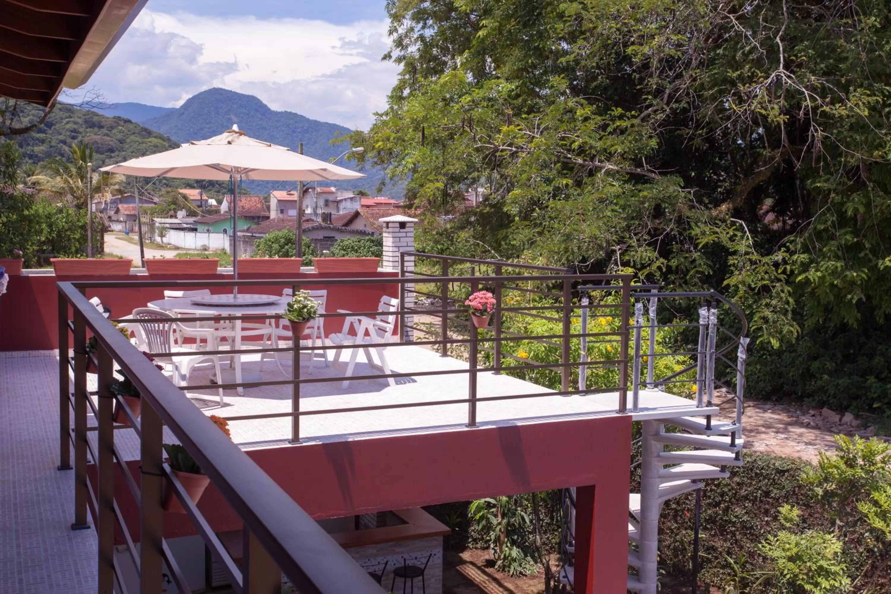 Balcony/Terrace in Ubatuba Ecologic Pousada
